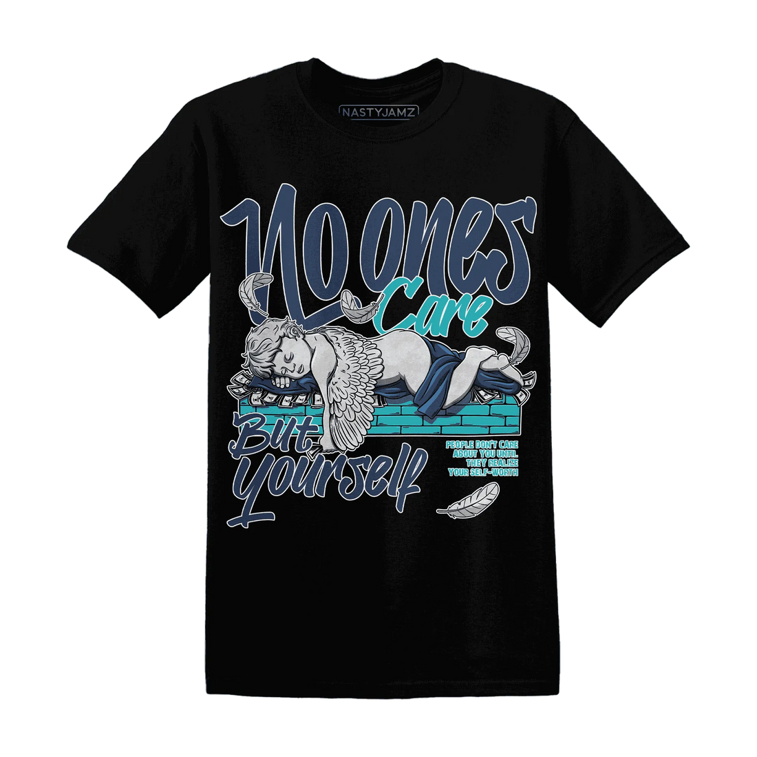 AM-Plus-Drift-Midnight-Navy-Total-Orange-Dusty-Cactus-NastyJamz-T-Shirt-Match-No-Ones-Care