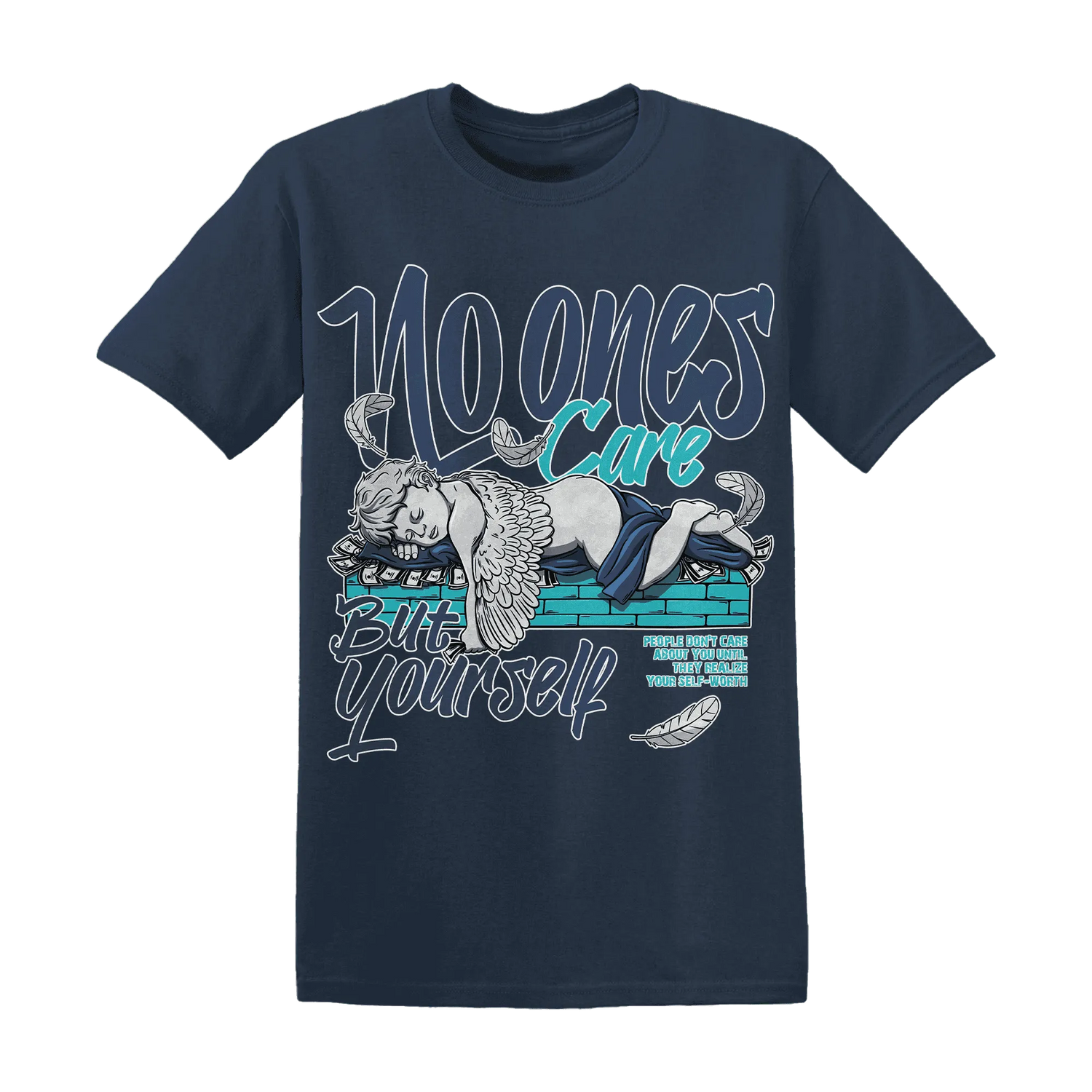 AM-Plus-Drift-Midnight-Navy-Total-Orange-Dusty-Cactus-NastyJamz-T-Shirt-Match-No-Ones-Care