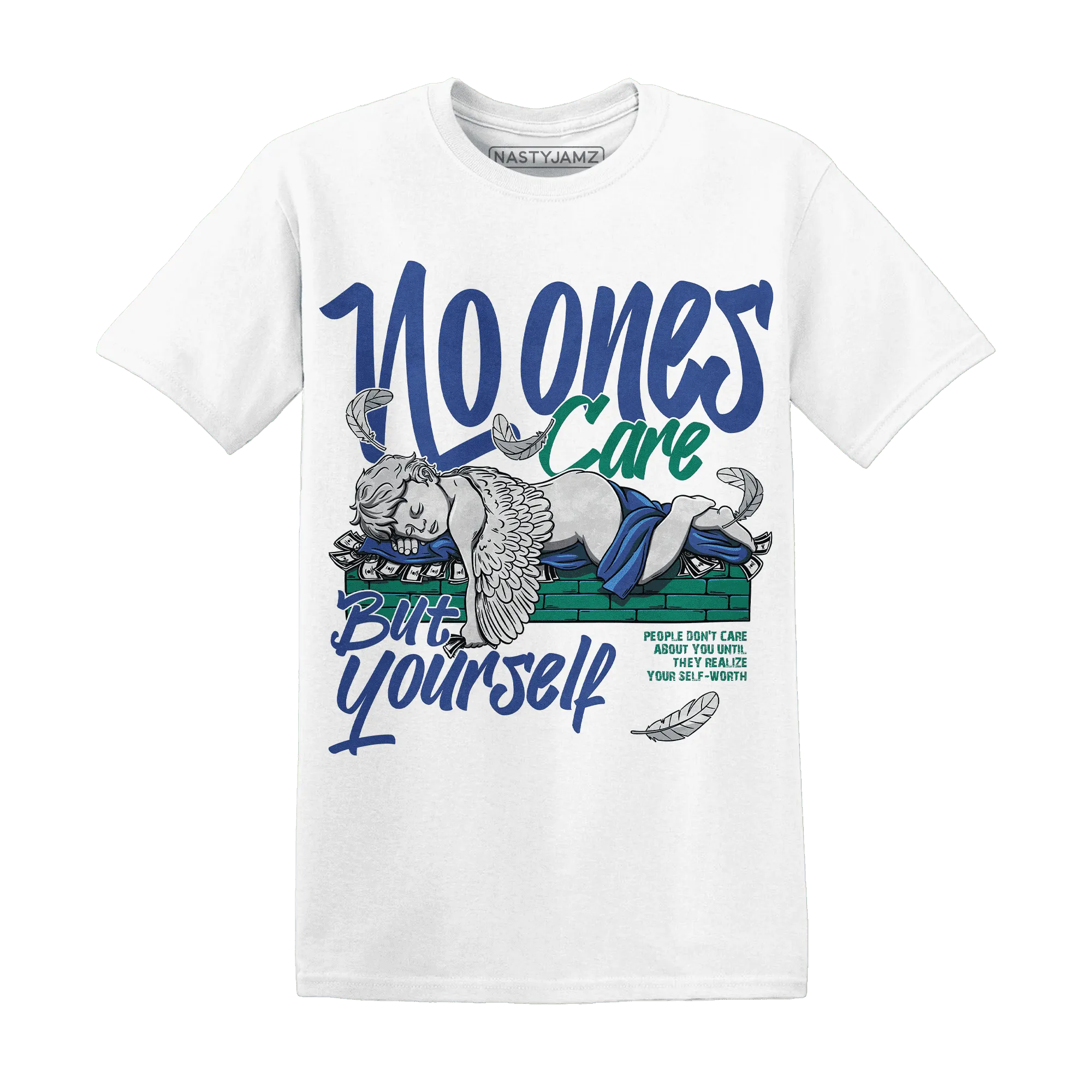 Dunk-Hyper-Royal-Malachite-T-Shirt-Match-No-Ones-Care