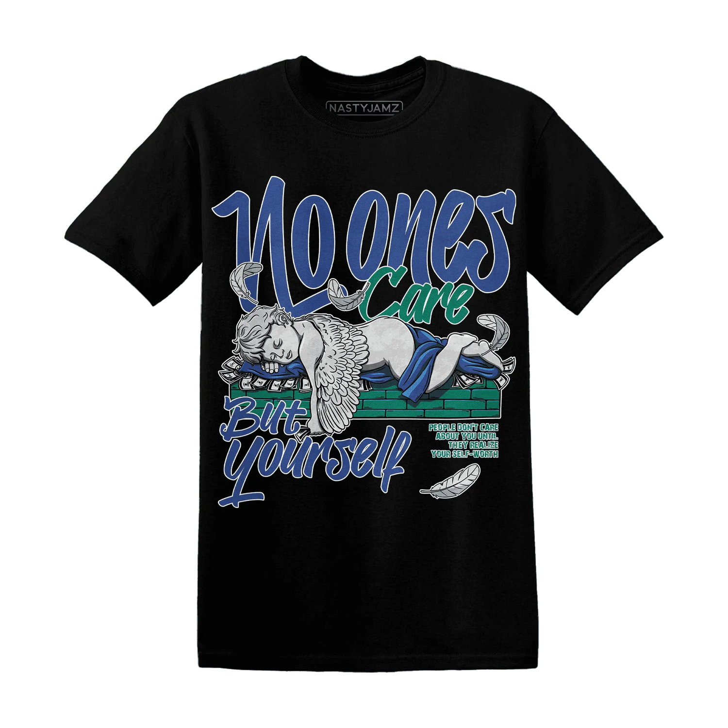 Dunk-Hyper-Royal-Malachite-T-Shirt-Match-No-Ones-Care