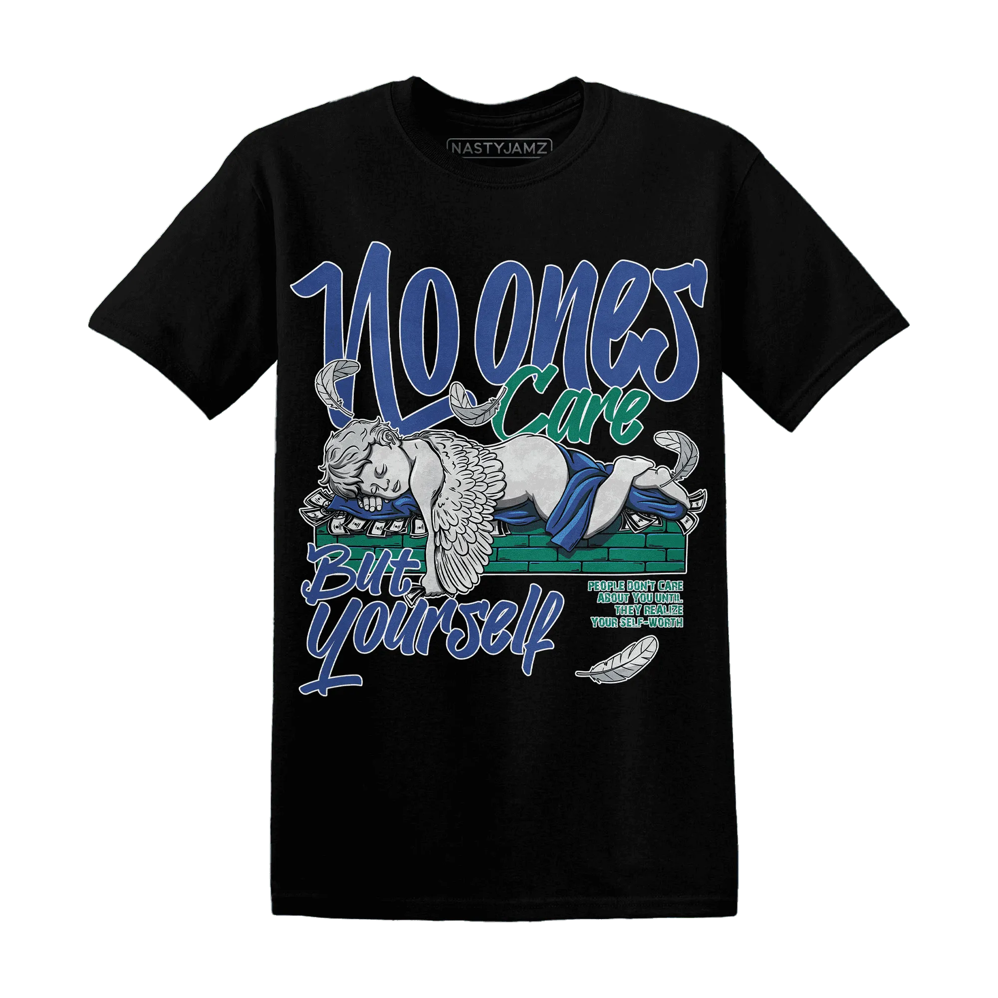 Dunk-Hyper-Royal-Malachite-T-Shirt-Match-No-Ones-Care