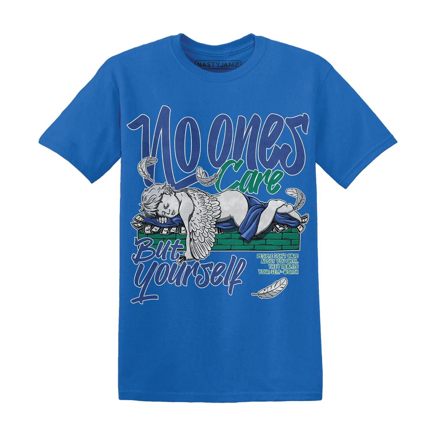 Dunk-Hyper-Royal-Malachite-T-Shirt-Match-No-Ones-Care