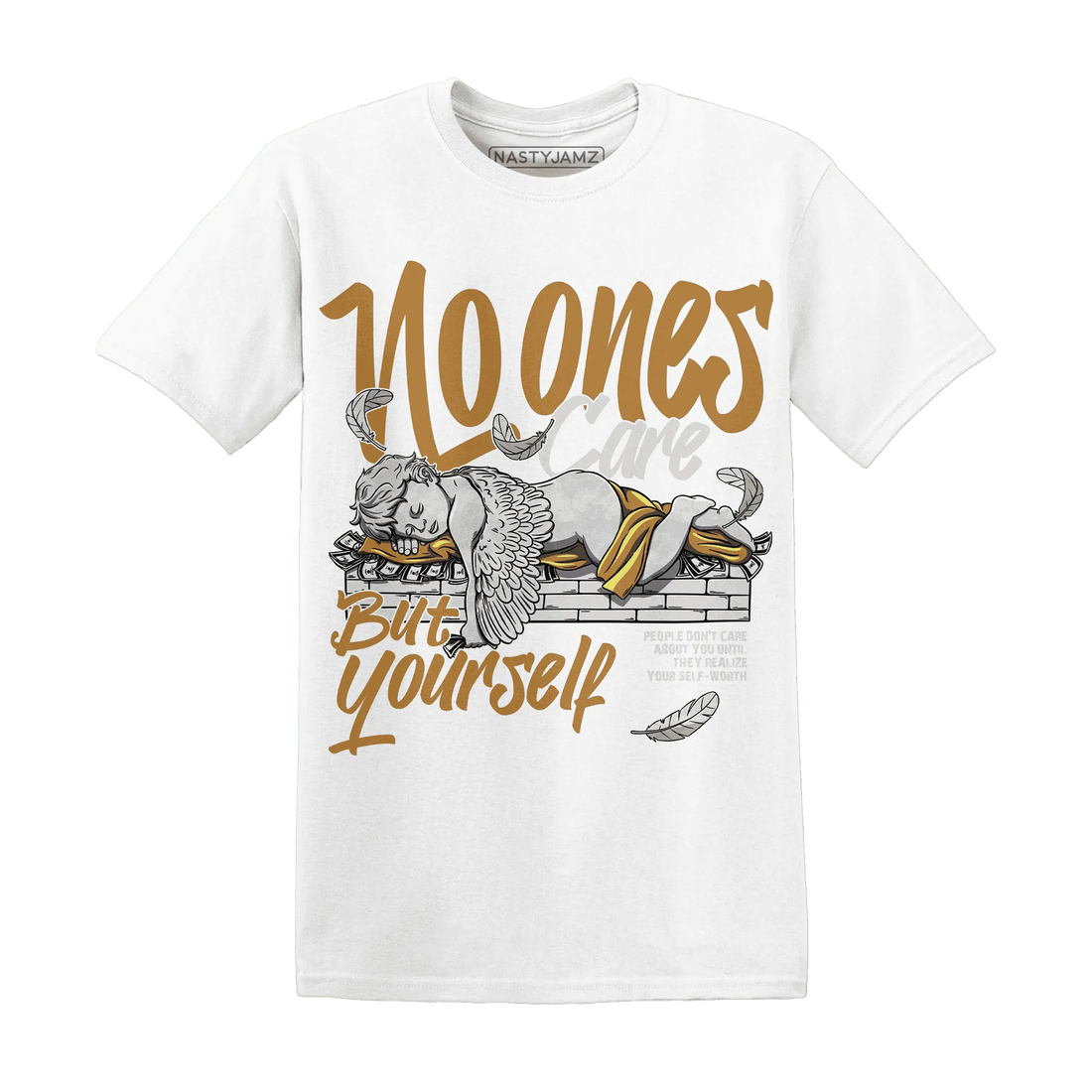 Dunk-Low-Retro-Wheat-Orange-T-Shirt-Match-No-Ones-Care