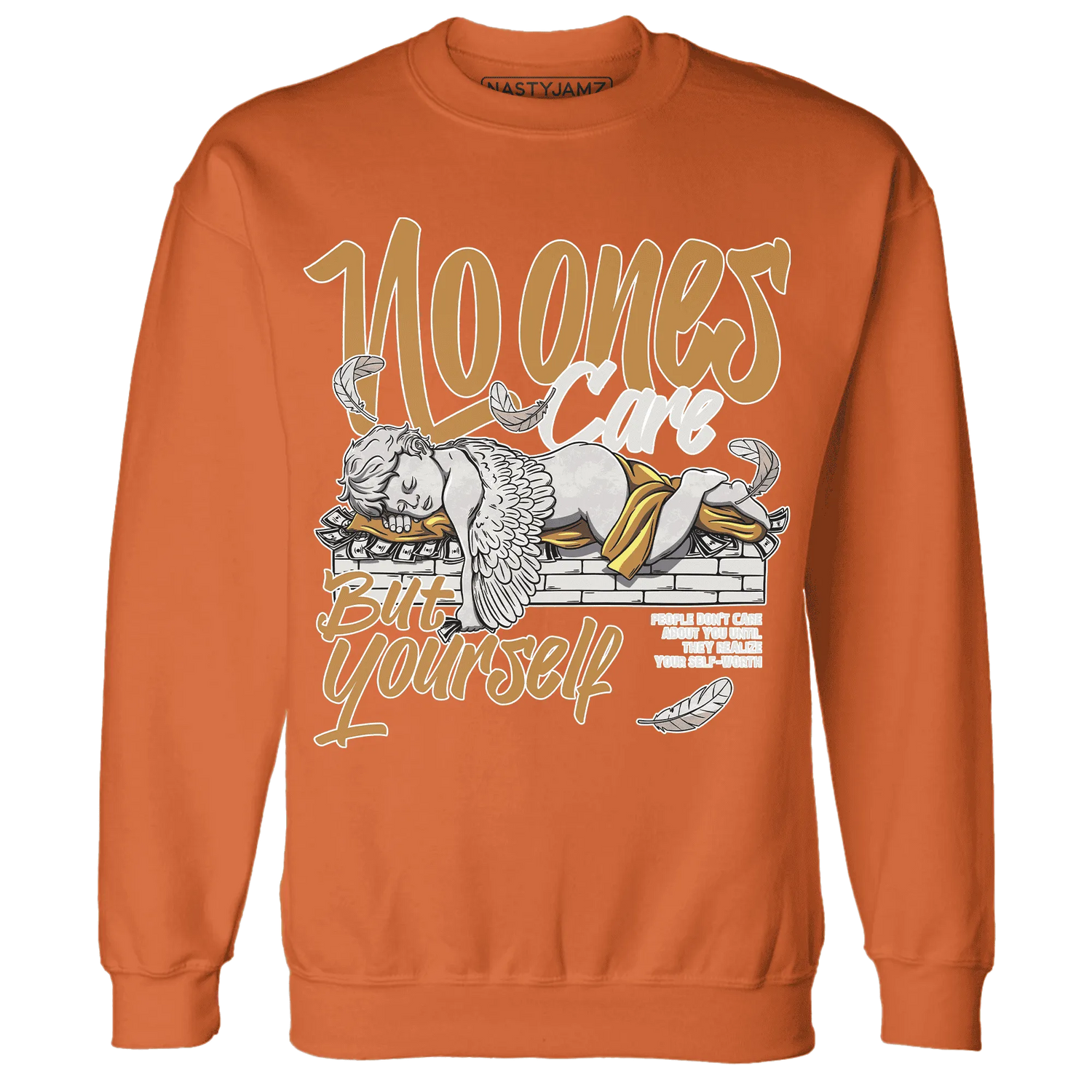 Dunk-Low-Retro-Wheat-Orange-Sweatshirt-Match-No-Ones-Care