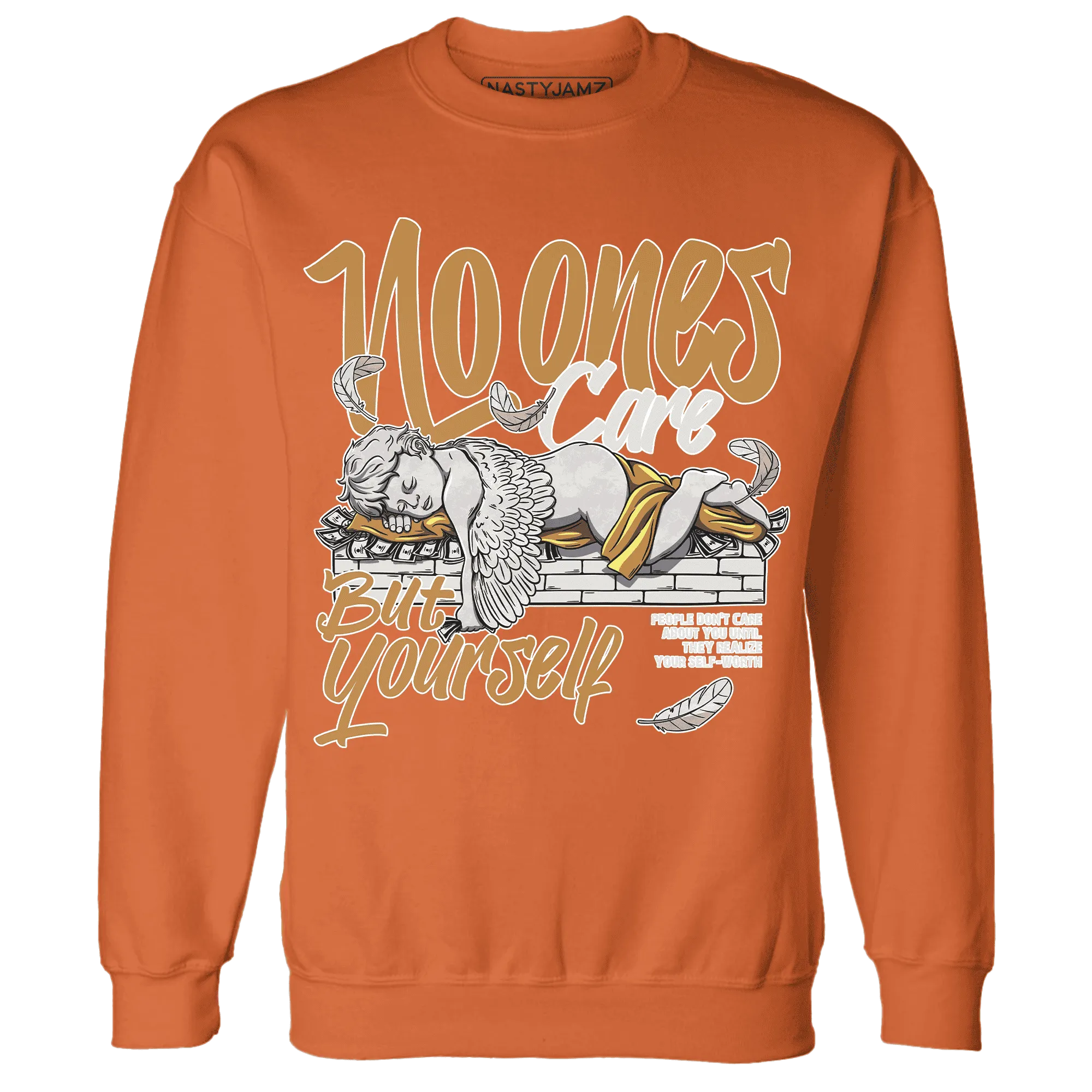 Dunk-Low-Retro-Wheat-Orange-Sweatshirt-Match-No-Ones-Care