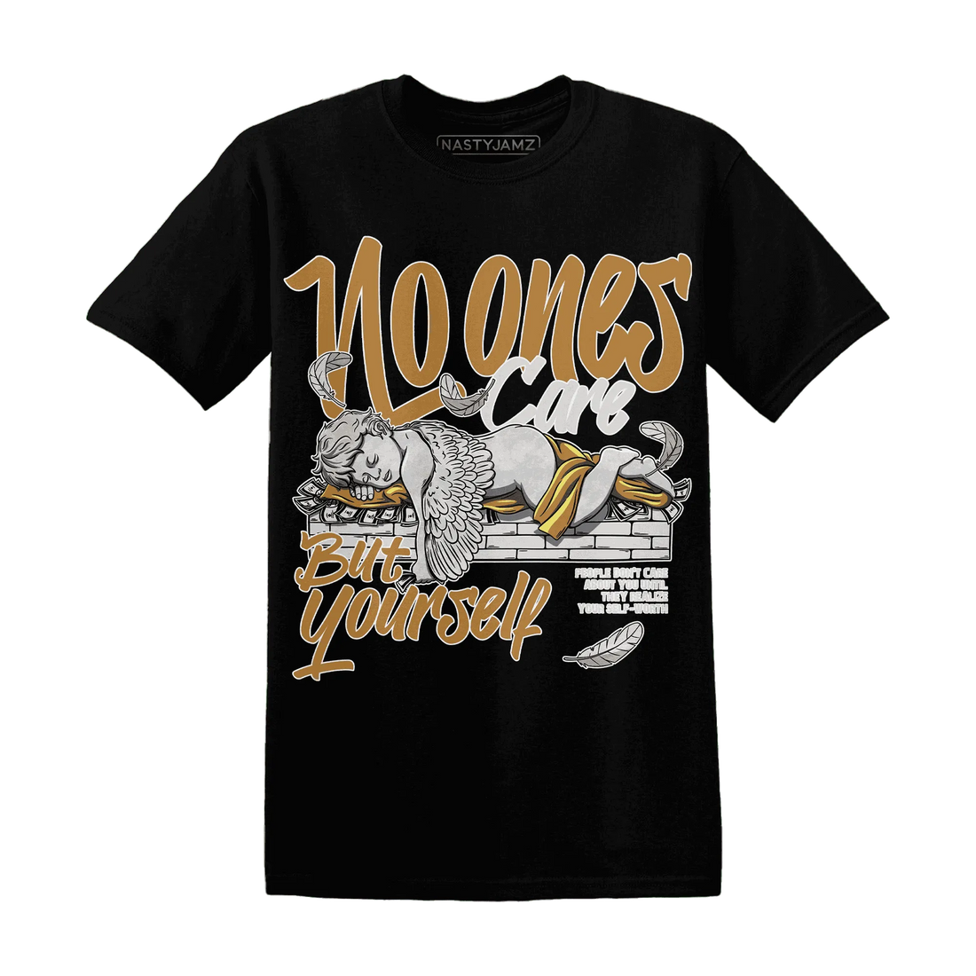 Dunk-Low-Retro-Wheat-Orange-T-Shirt-Match-No-Ones-Care