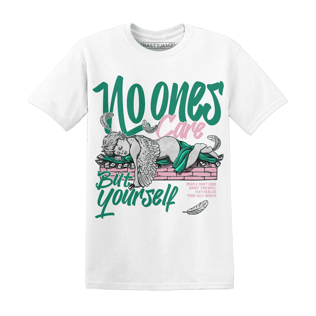 Dunk-Pink-Malachite-Medium-Soft-Low-Sail-NastyJamz-T-Shirt-Match-No-Ones-Care