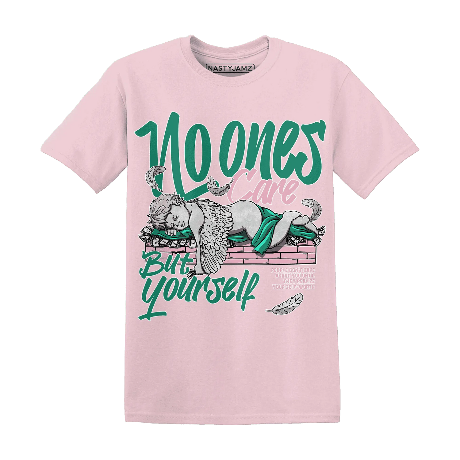 Dunk-Pink-Malachite-Medium-Soft-Low-Sail-NastyJamz-T-Shirt-Match-No-Ones-Care