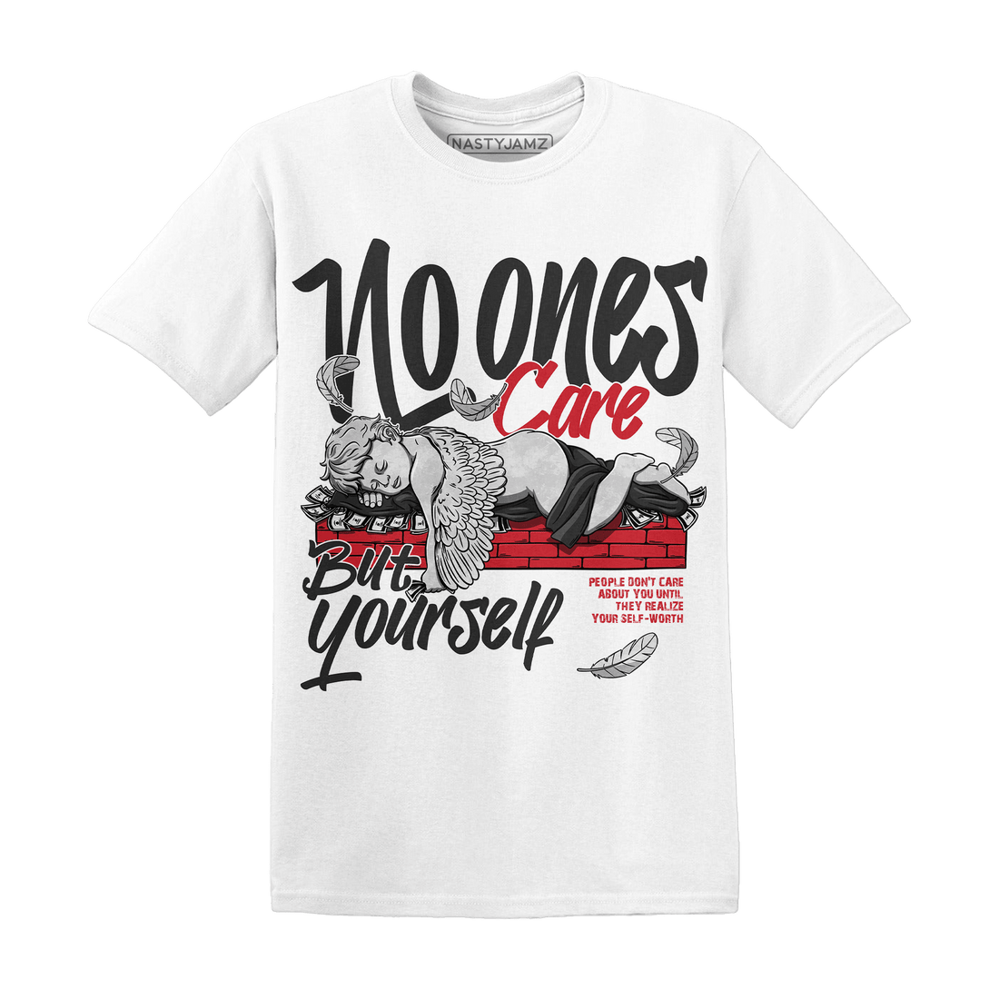 Jumman Jack University Red T Shirt No Ones Care - NastyJamz