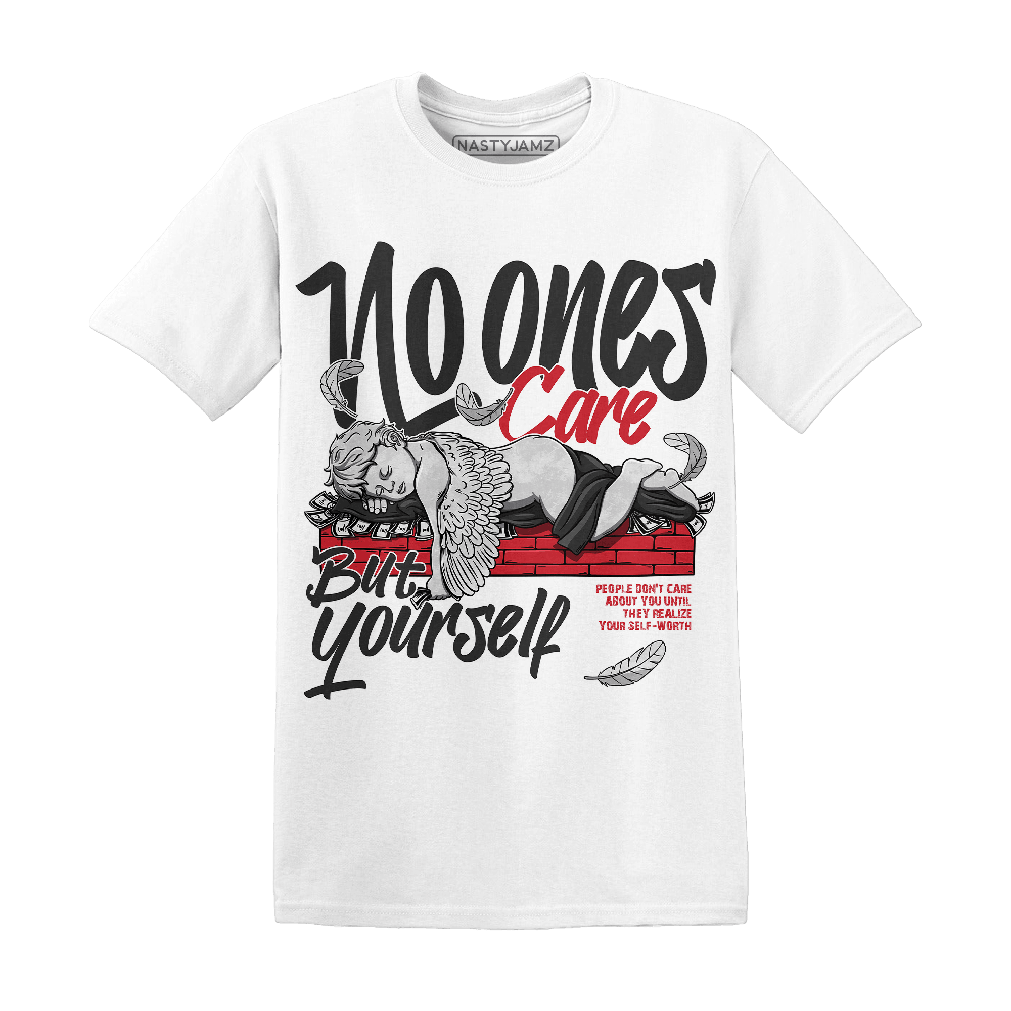 Jumman Jack University Red T Shirt No Ones Care - NastyJamz