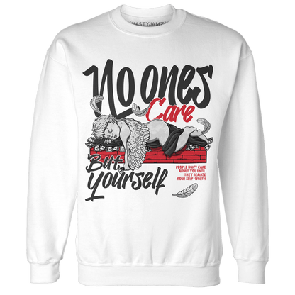 Jumman Jack University Red Sweatshirt Match No Ones Care - NastyJamz