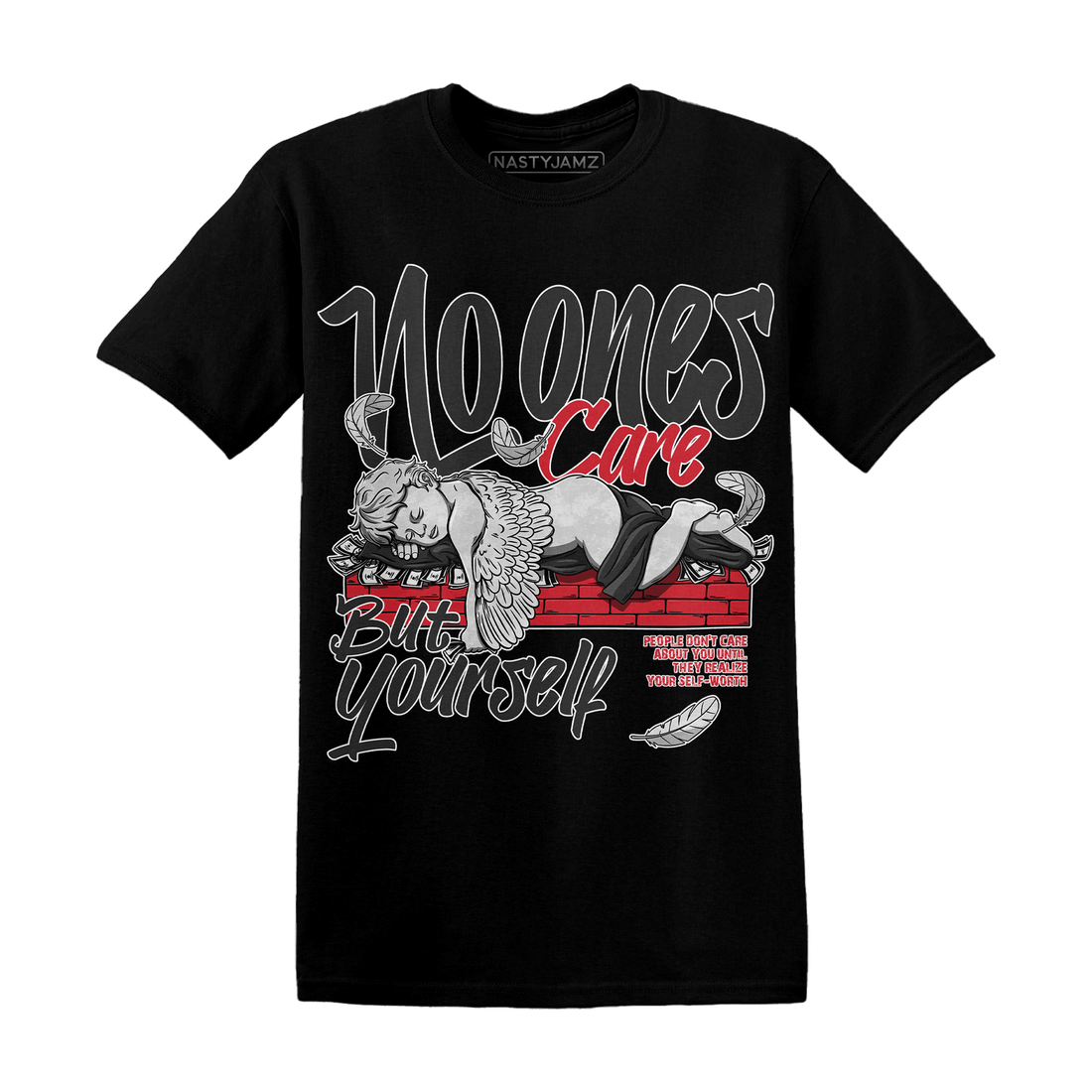 Jumman Jack University Red T Shirt No Ones Care - NastyJamz