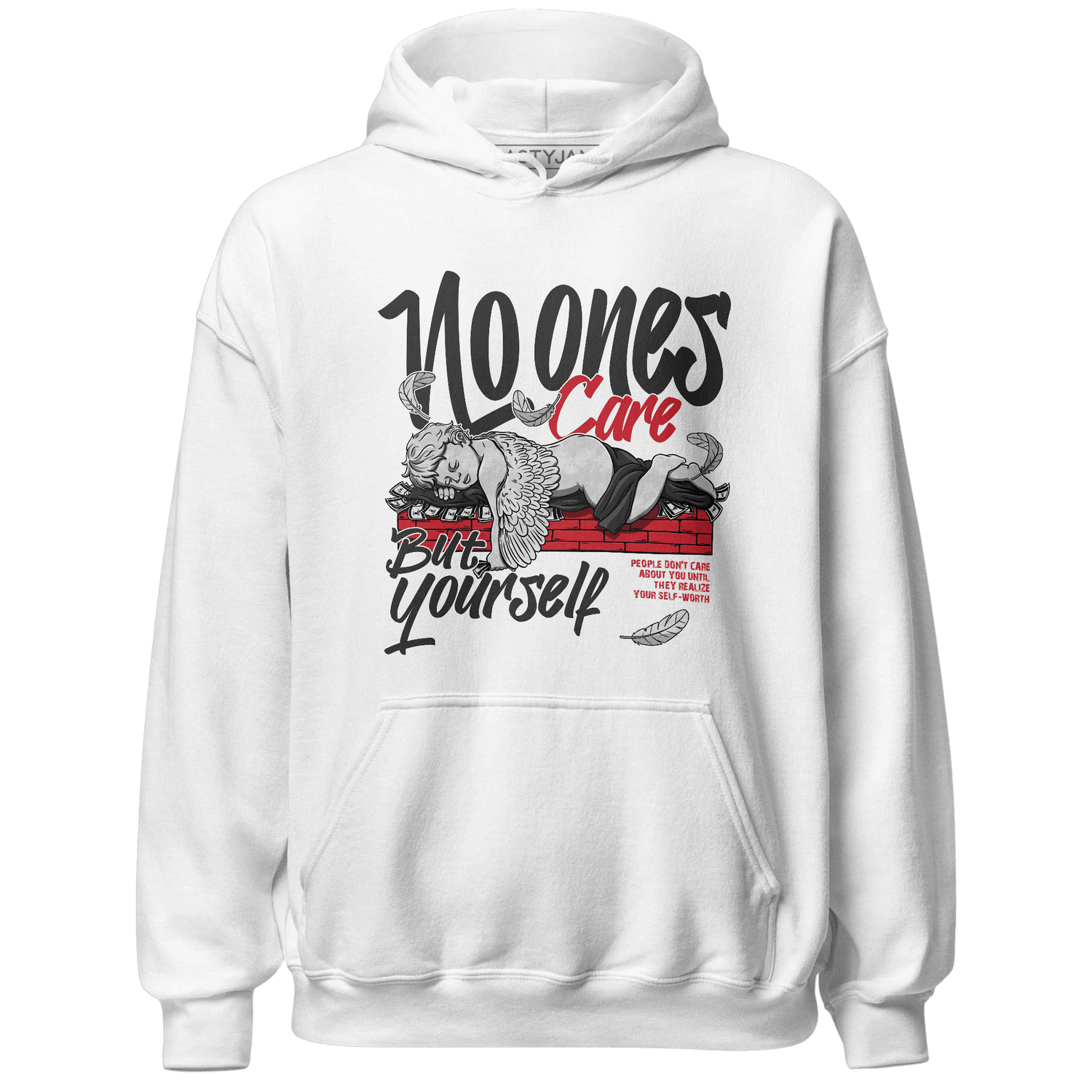 Jumman Jack University Red Hoodie Match No Ones Care - NastyJamz