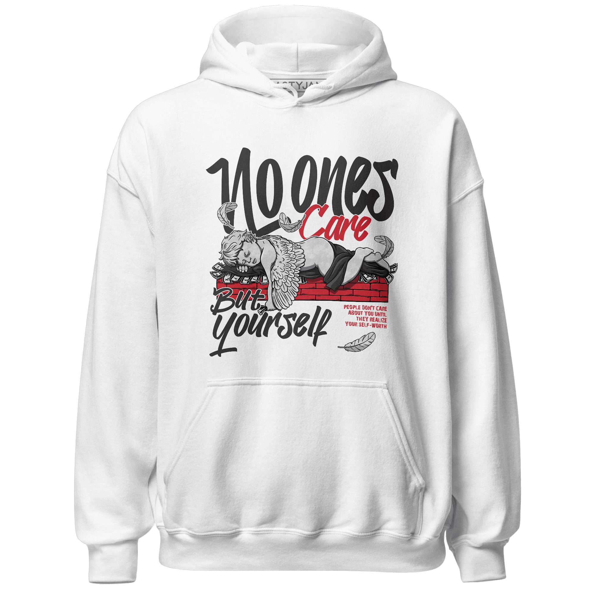 Jumman Jack University Red Hoodie Match No Ones Care - NastyJamz