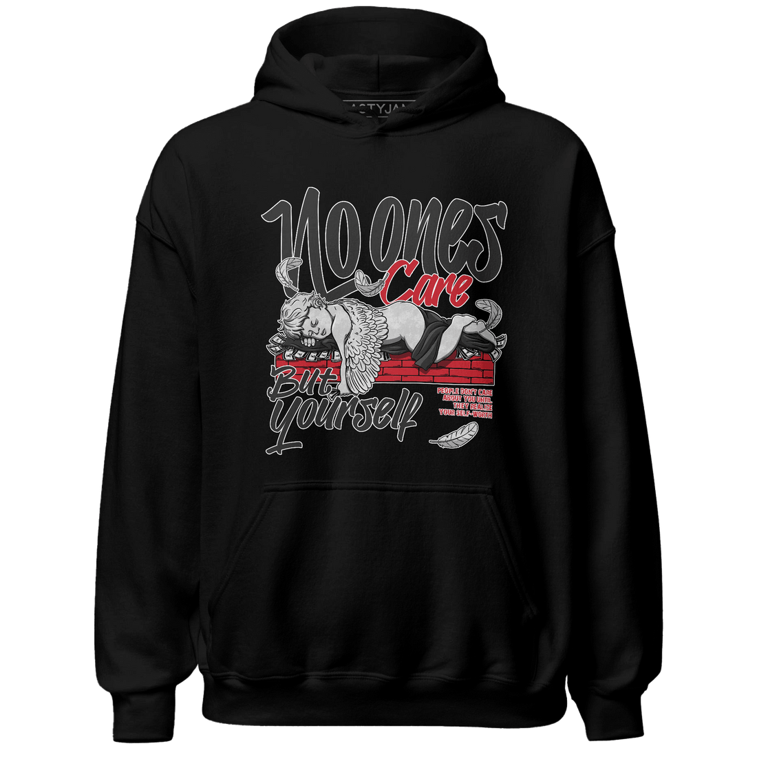 Jumman Jack University Red Hoodie Match No Ones Care - NastyJamz