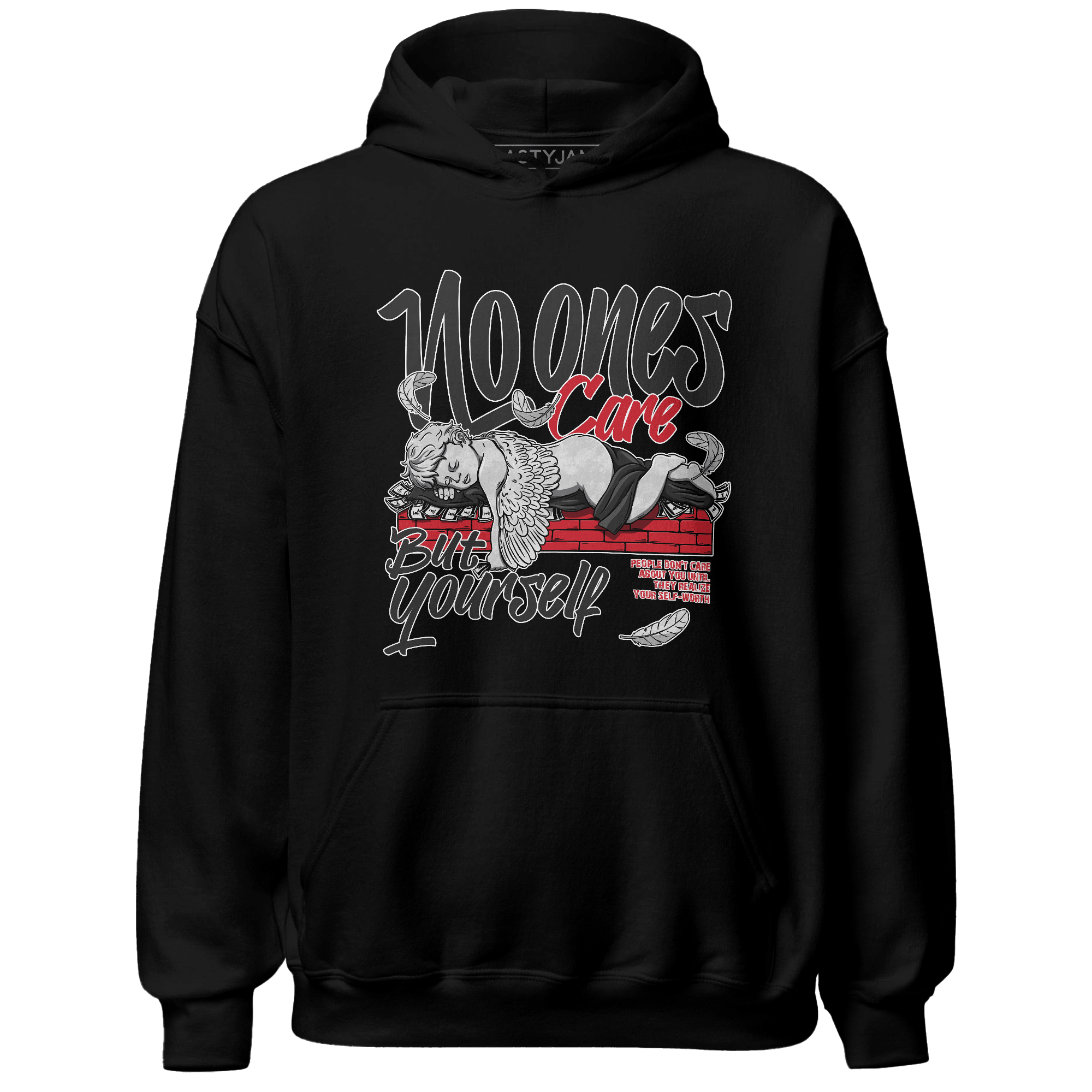 Jumman Jack University Red Hoodie Match No Ones Care - NastyJamz