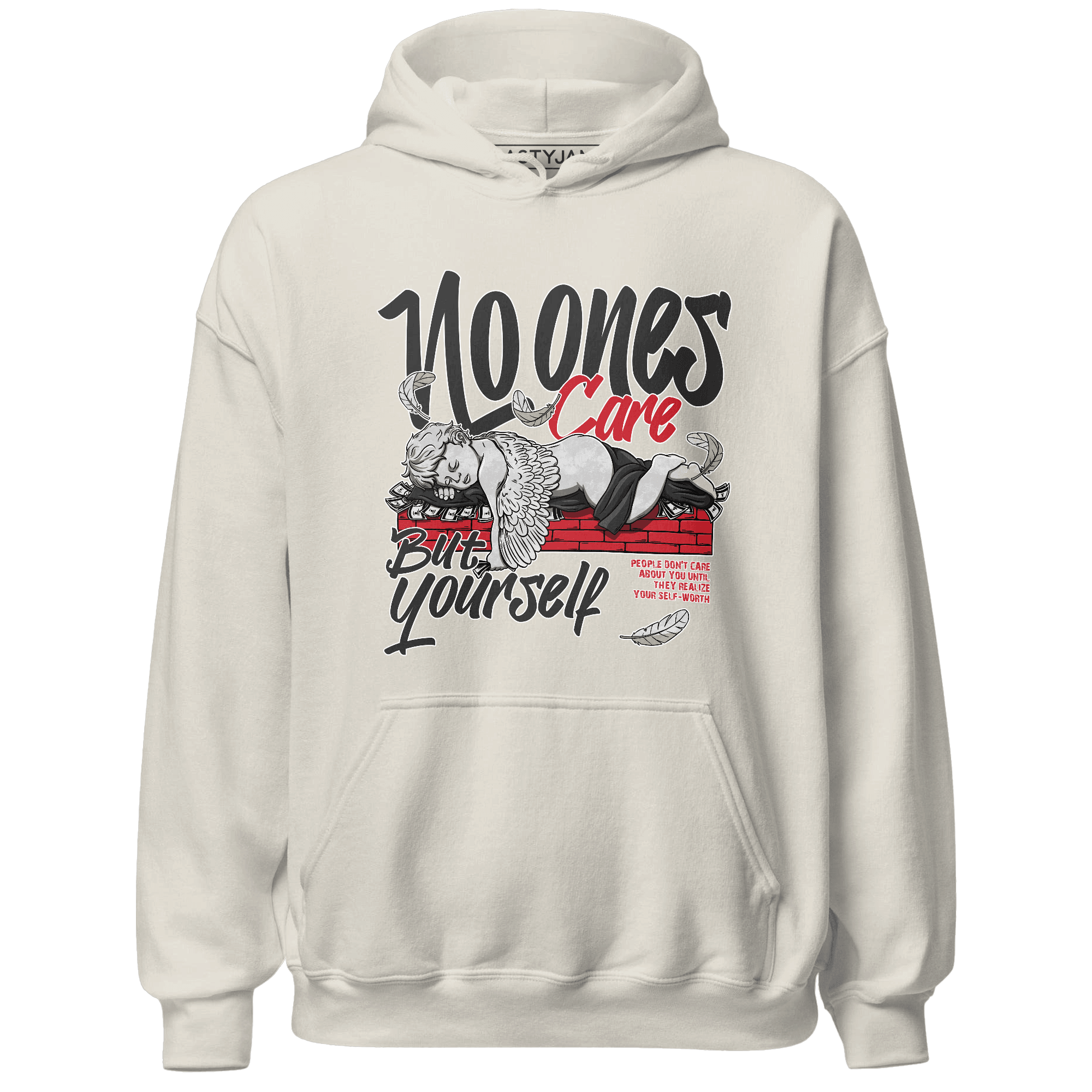 Jumman Jack University Red Hoodie Match No Ones Care - NastyJamz