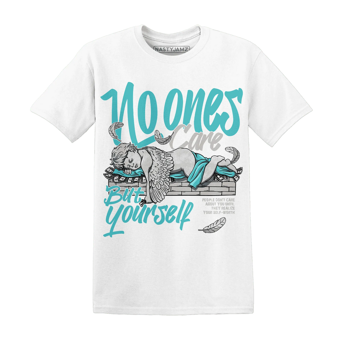 NBL-Cyan-Burst-9060-NastyJamz-T-Shirt-Match-No-Ones-Care