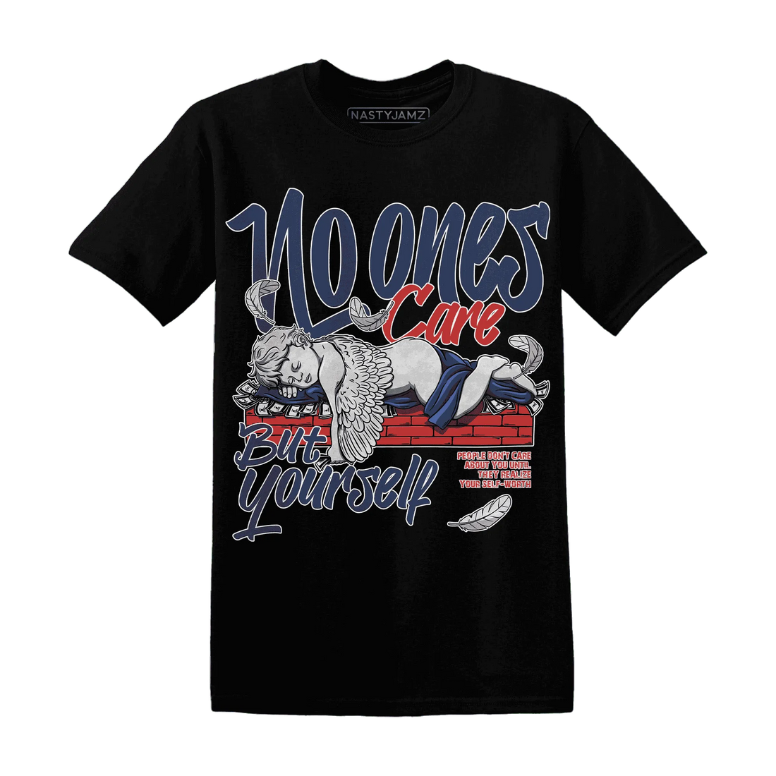 VaporMax-Air-Plus-Midnight-Navy-Gold-Black-NastyJamz-T-Shirt-Match-No-Ones-Care