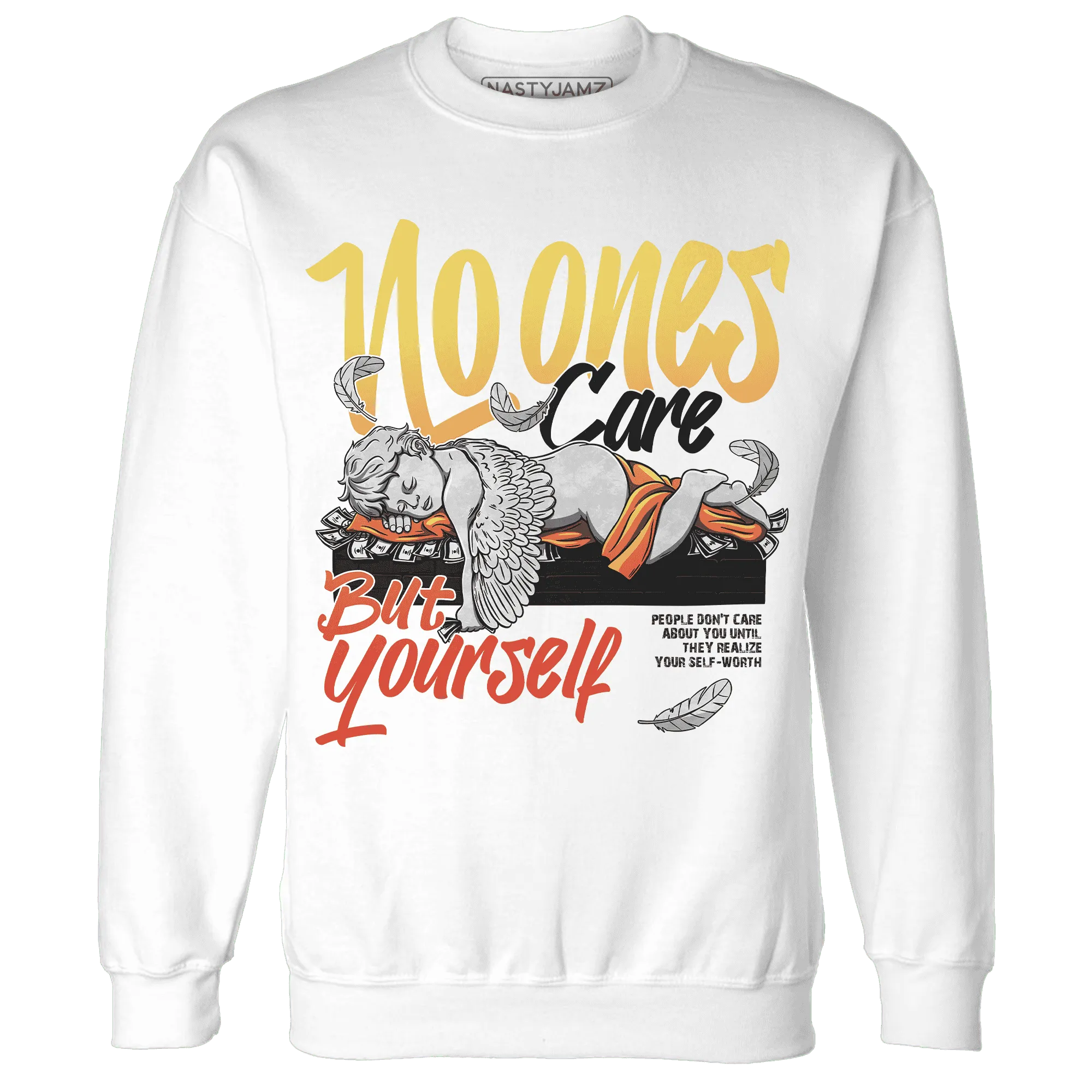 VaporMax-Crimson-Total-Orange-Plus-NastyJamz-Sweatshirt-Match-No-Ones-Care