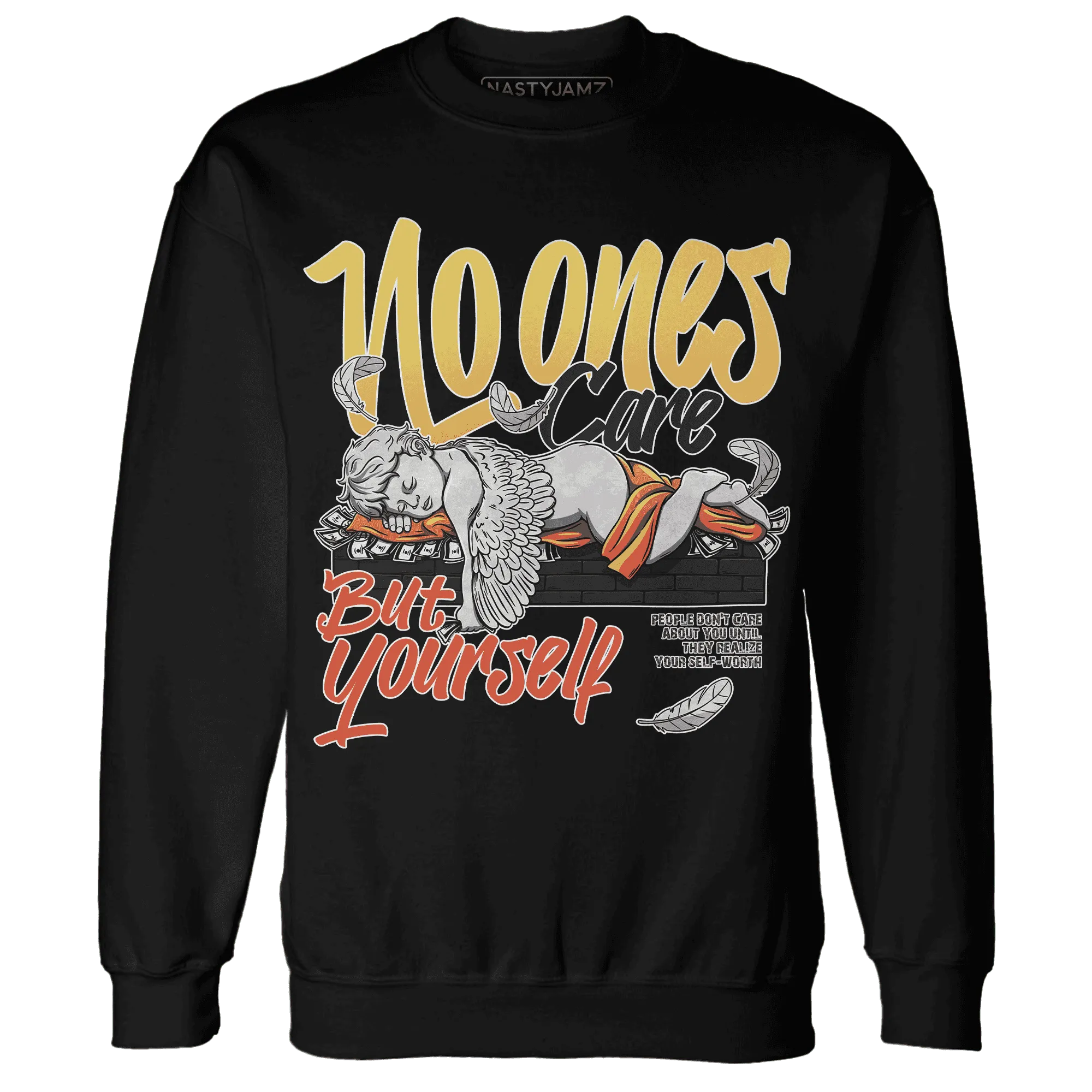 VaporMax-Crimson-Total-Orange-Plus-NastyJamz-Sweatshirt-Match-No-Ones-Care