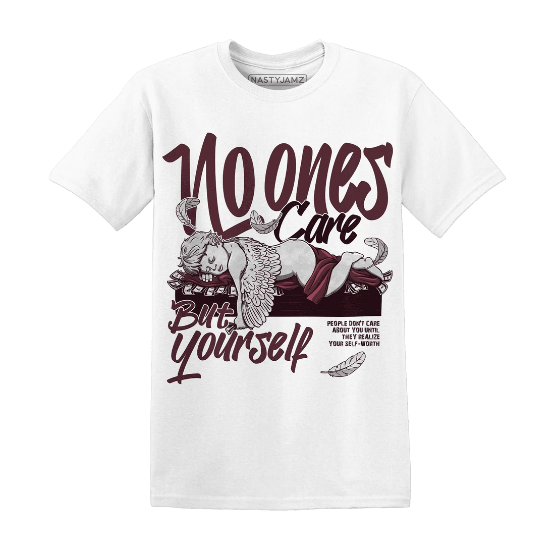 VaporMax-Night-Maron-Burgundy-NastyJamz-T-Shirt-Match-No-Ones-Care