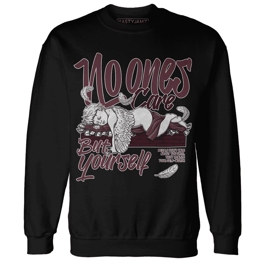 VaporMax-Night-Maron-Burgundy-NastyJamz-Sweatshirt-Match-No-Ones-Care
