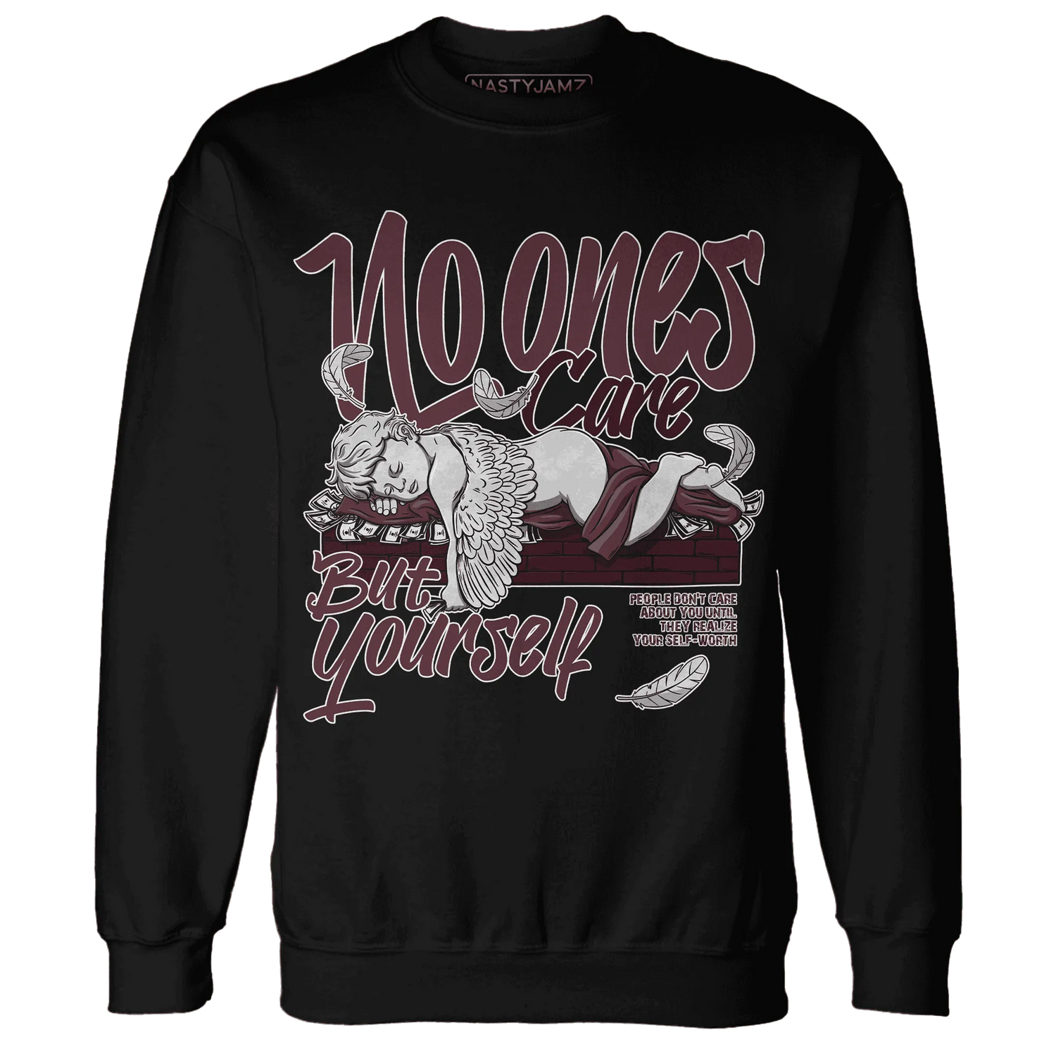 VaporMax-Night-Maron-Burgundy-NastyJamz-Sweatshirt-Match-No-Ones-Care