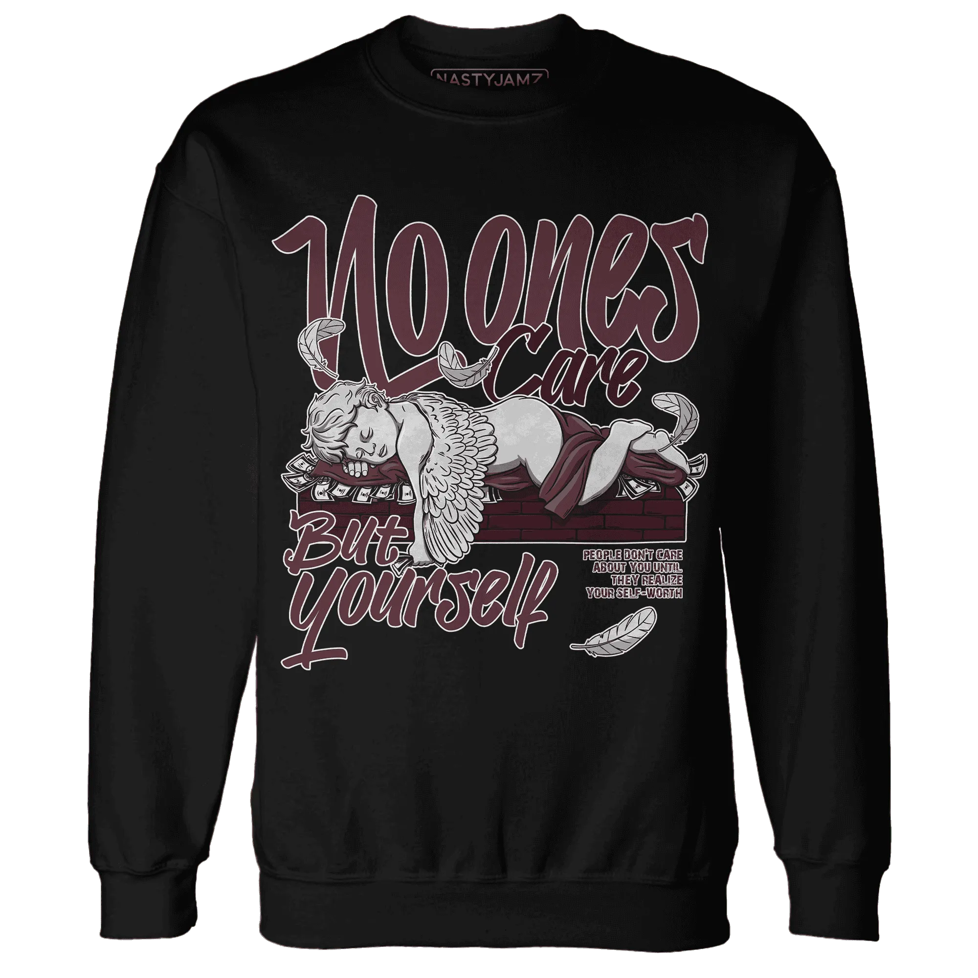 VaporMax-Night-Maron-Burgundy-NastyJamz-Sweatshirt-Match-No-Ones-Care
