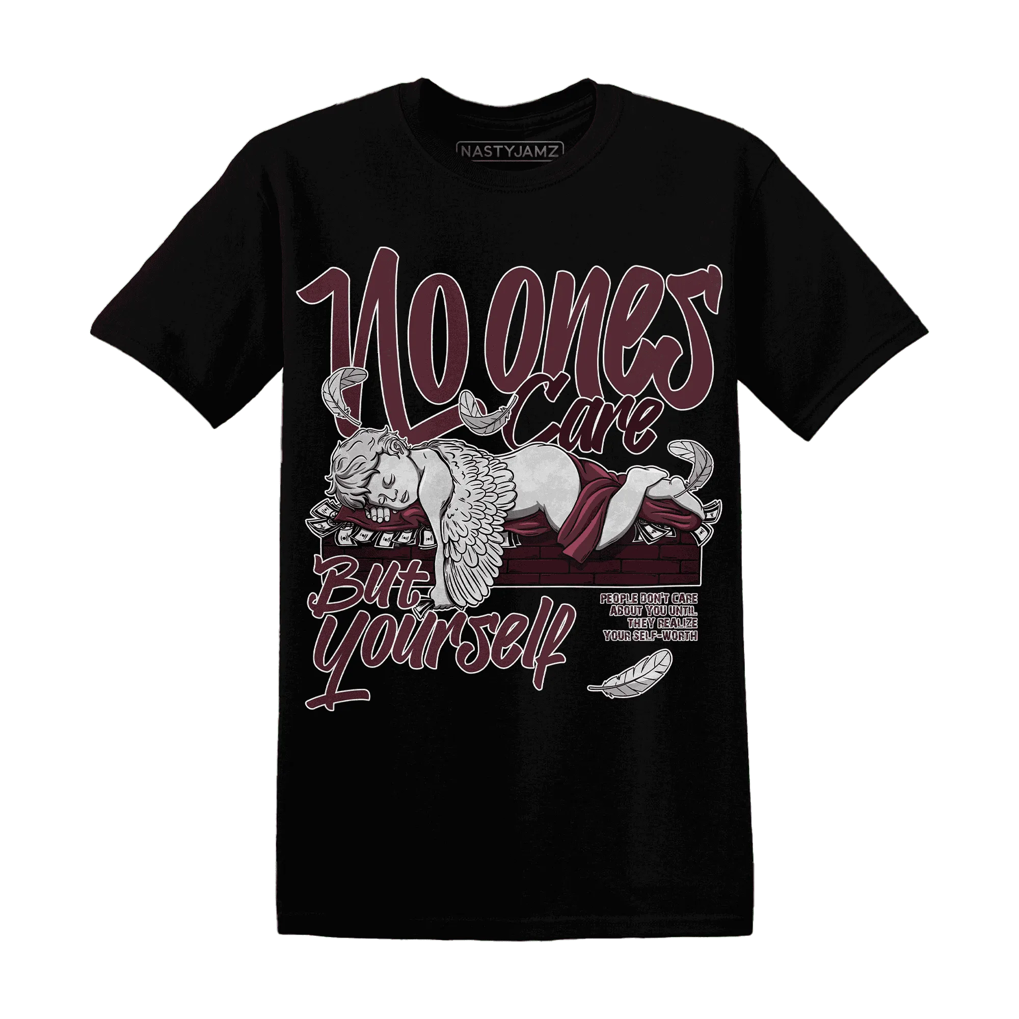 VaporMax-Night-Maron-Burgundy-NastyJamz-T-Shirt-Match-No-Ones-Care