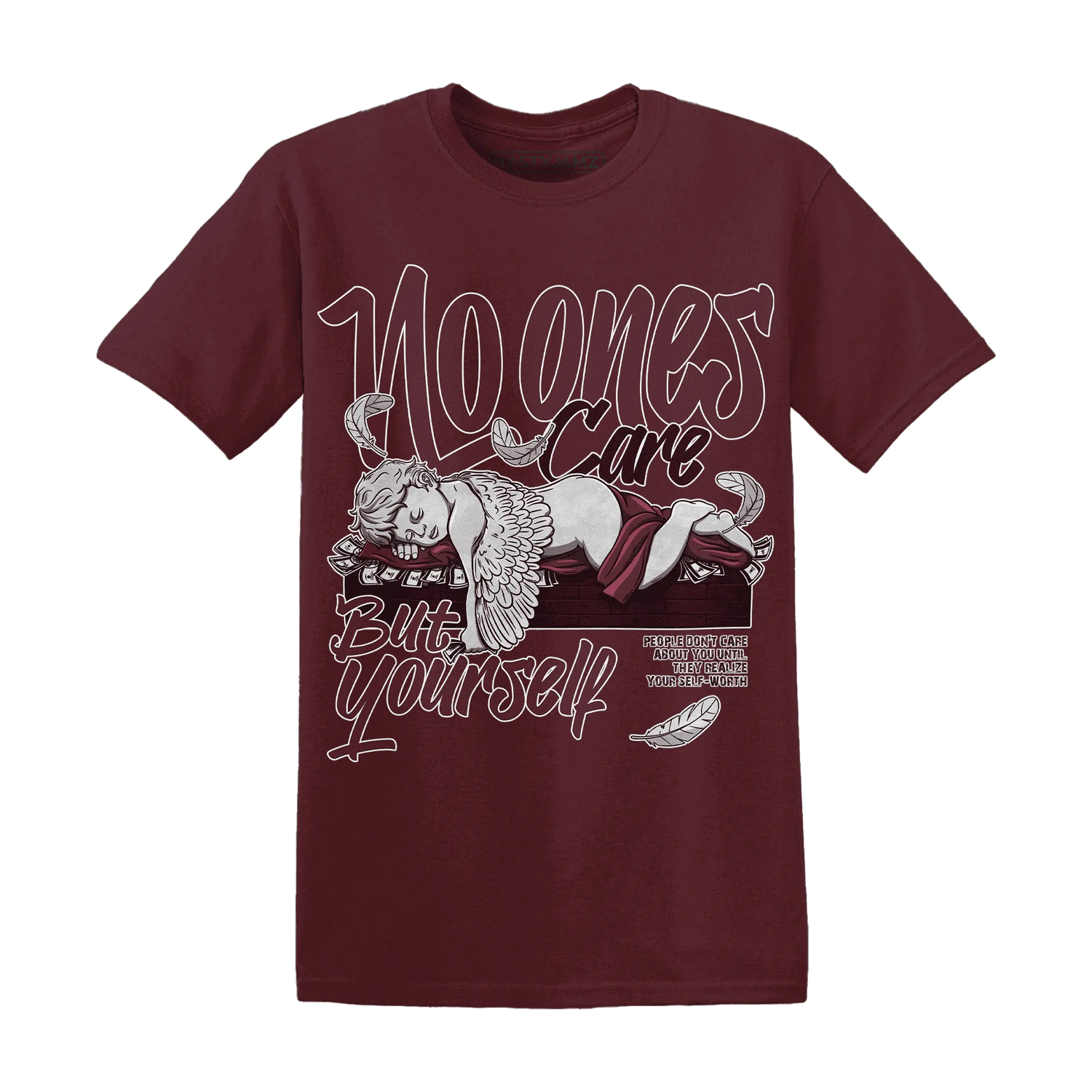 VaporMax-Night-Maron-Burgundy-NastyJamz-T-Shirt-Match-No-Ones-Care