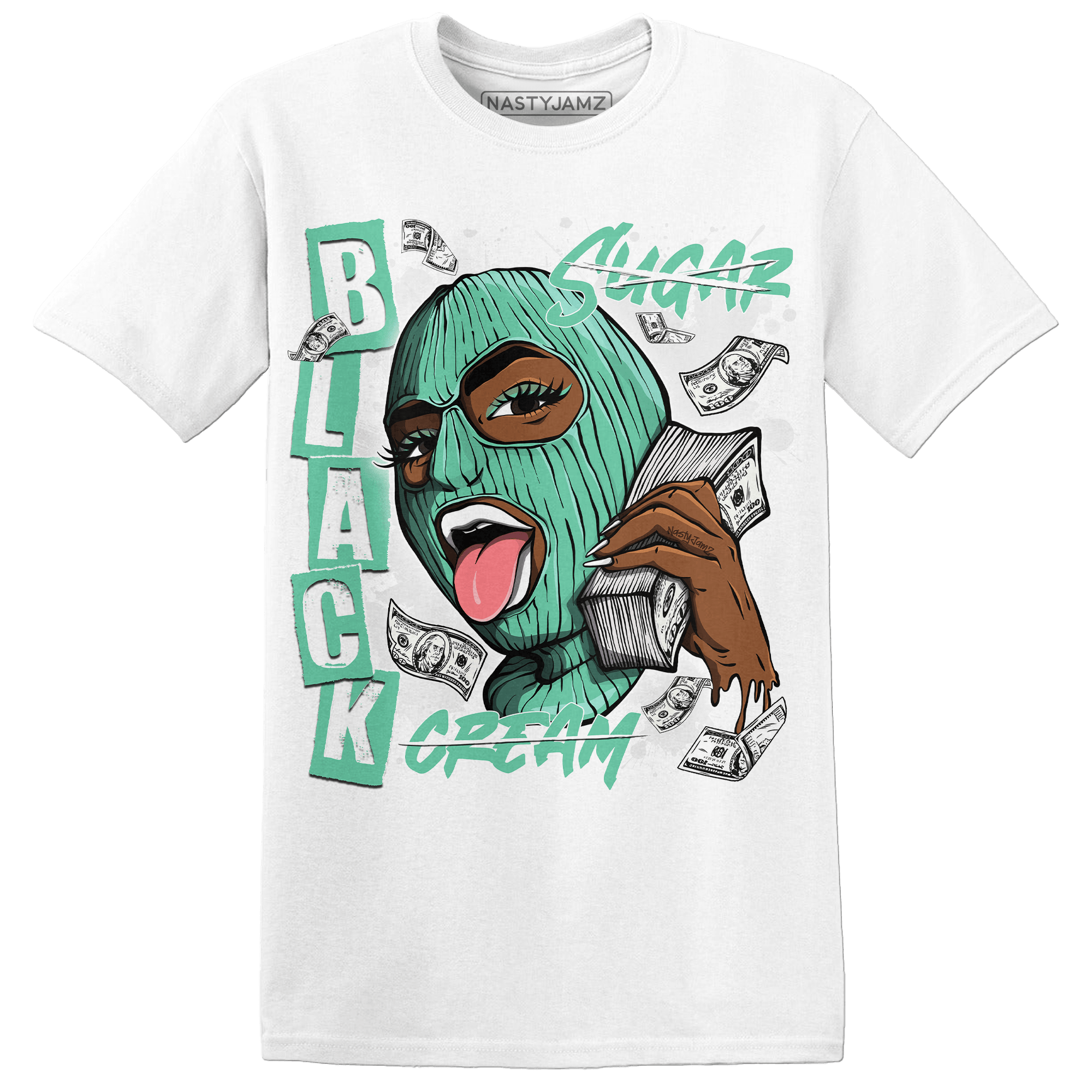 High OG Green Glow 1s T Shirt Match No Sugar No Cream - NastyJamz