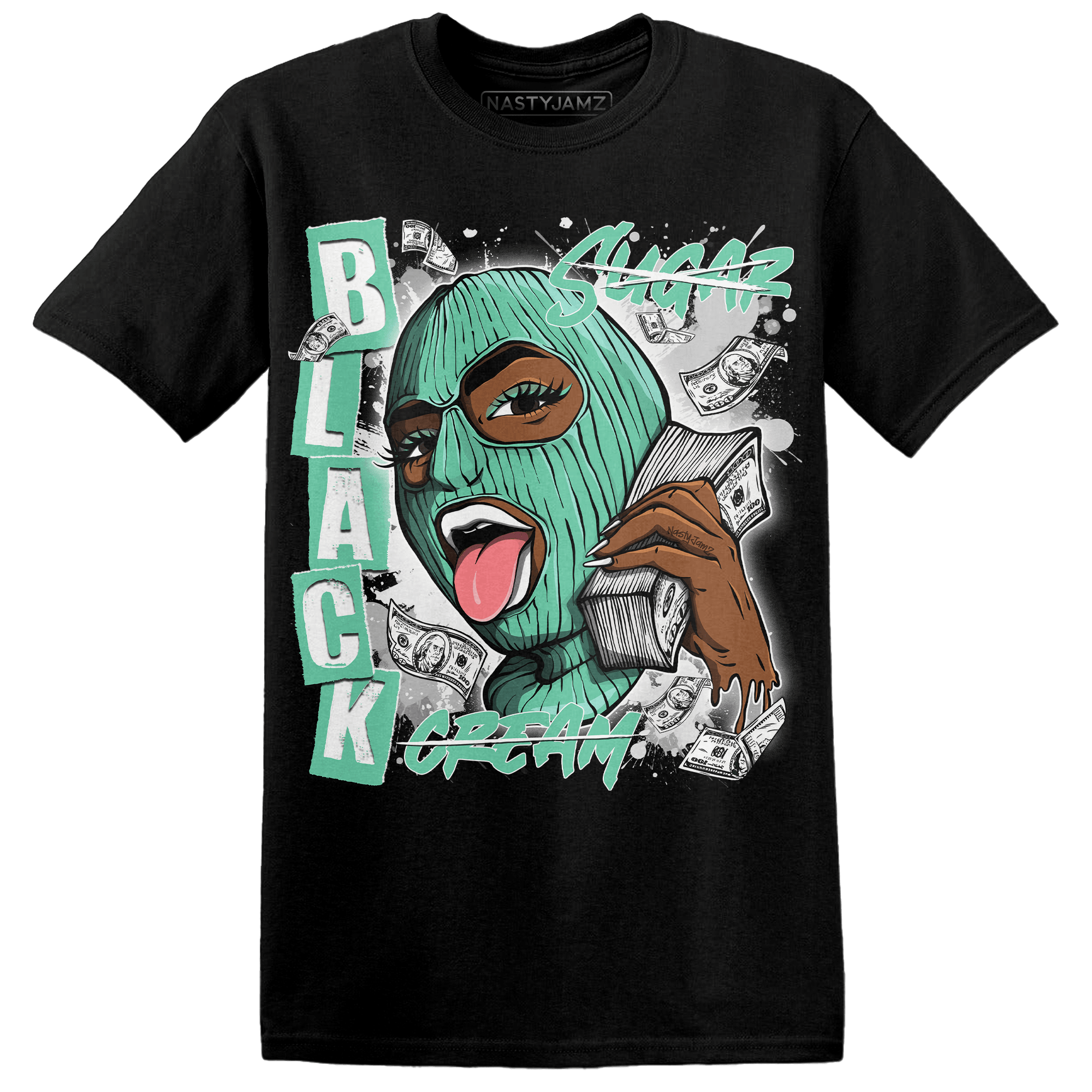 High OG Green Glow 1s T Shirt Match No Sugar No Cream - NastyJamz