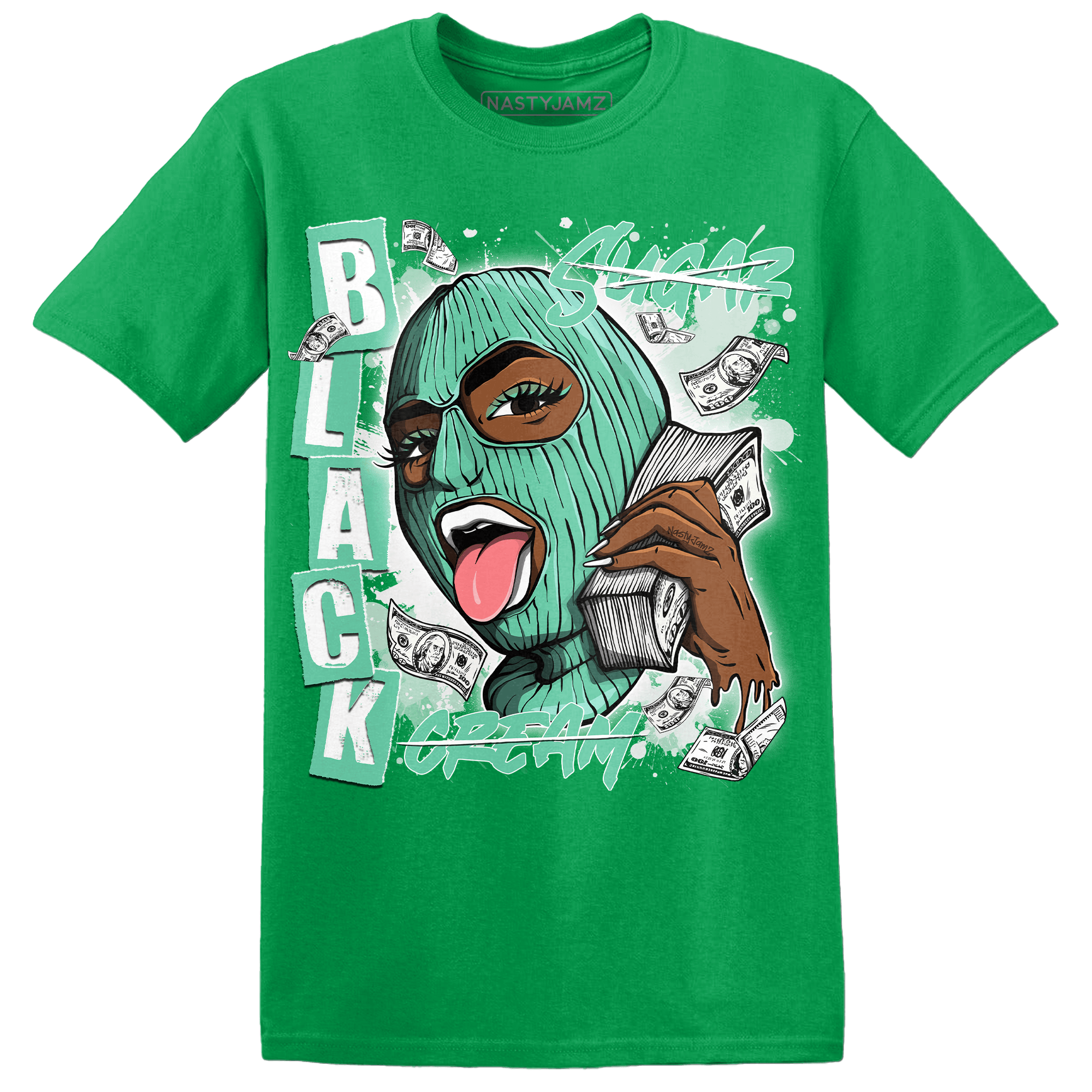 High OG Green Glow 1s T Shirt Match No Sugar No Cream - NastyJamz