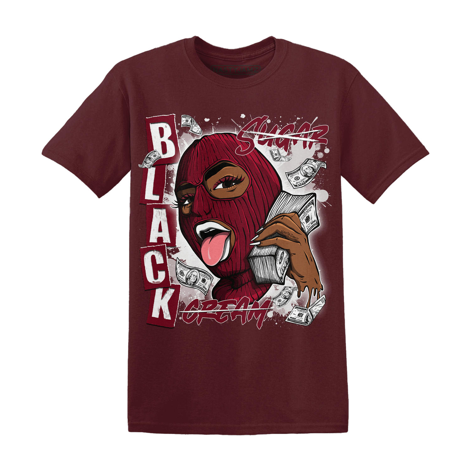 High White Team Red 1s T Shirt Match No Sugar No Cream - NastyJamz