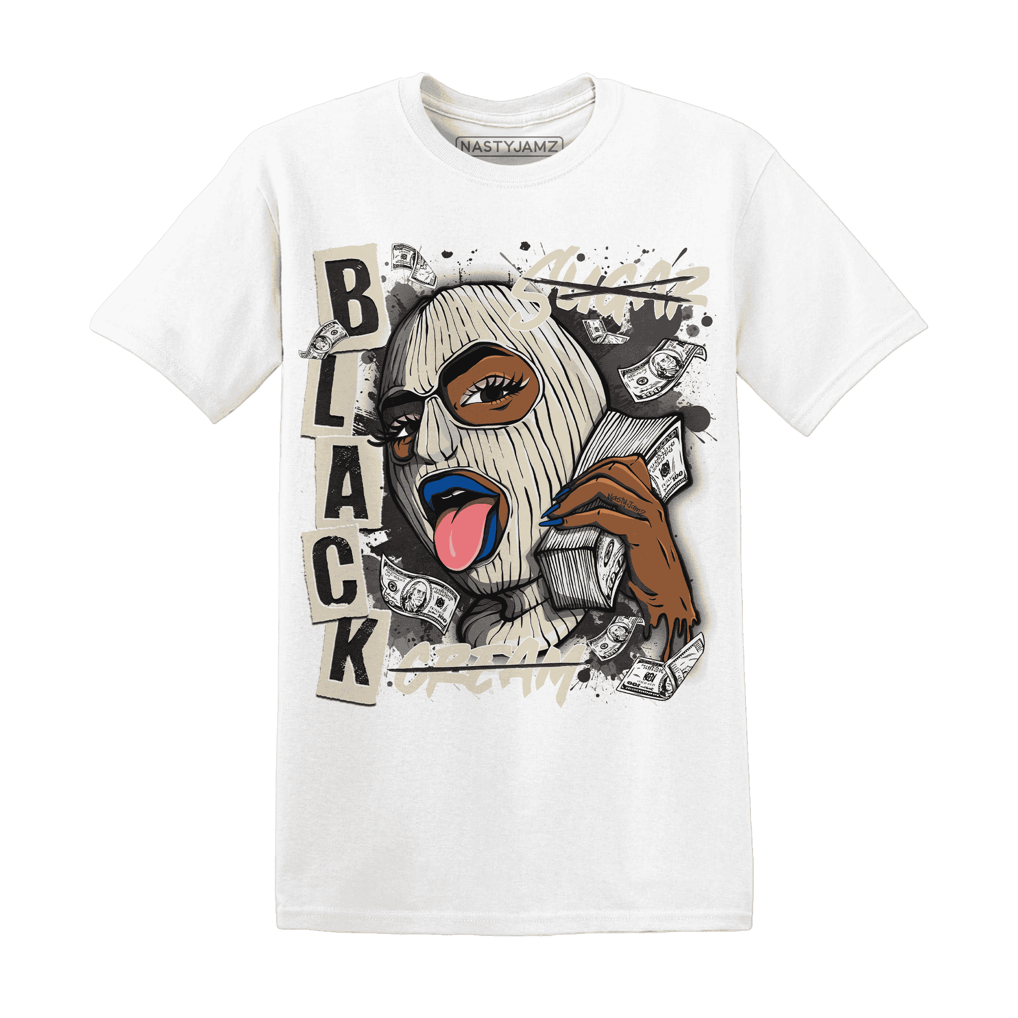 Quaiii 54 3s T Shirt Match No Sugar No Cream - NastyJamz