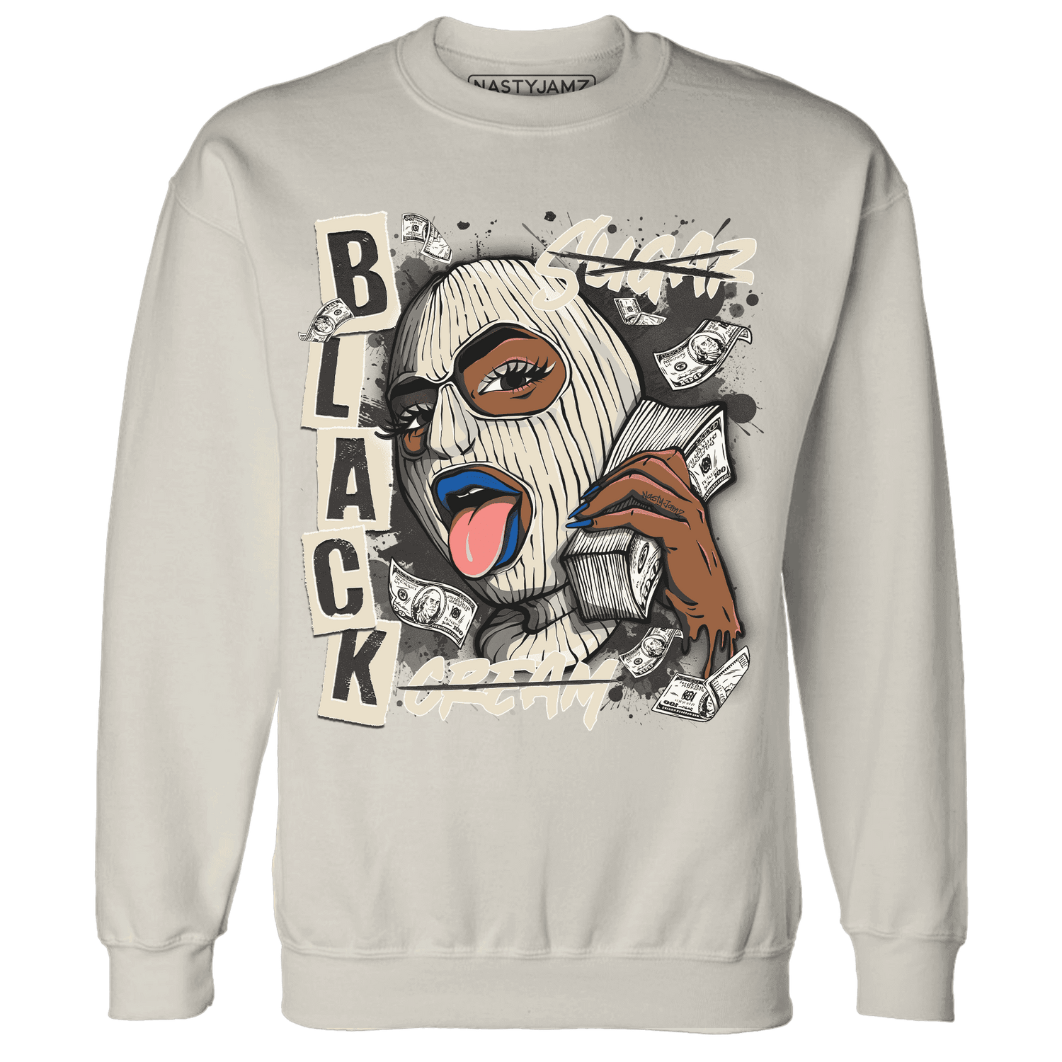 Quaiii 54 3s Sweatshirt Match No Sugar No Cream - NastyJamz