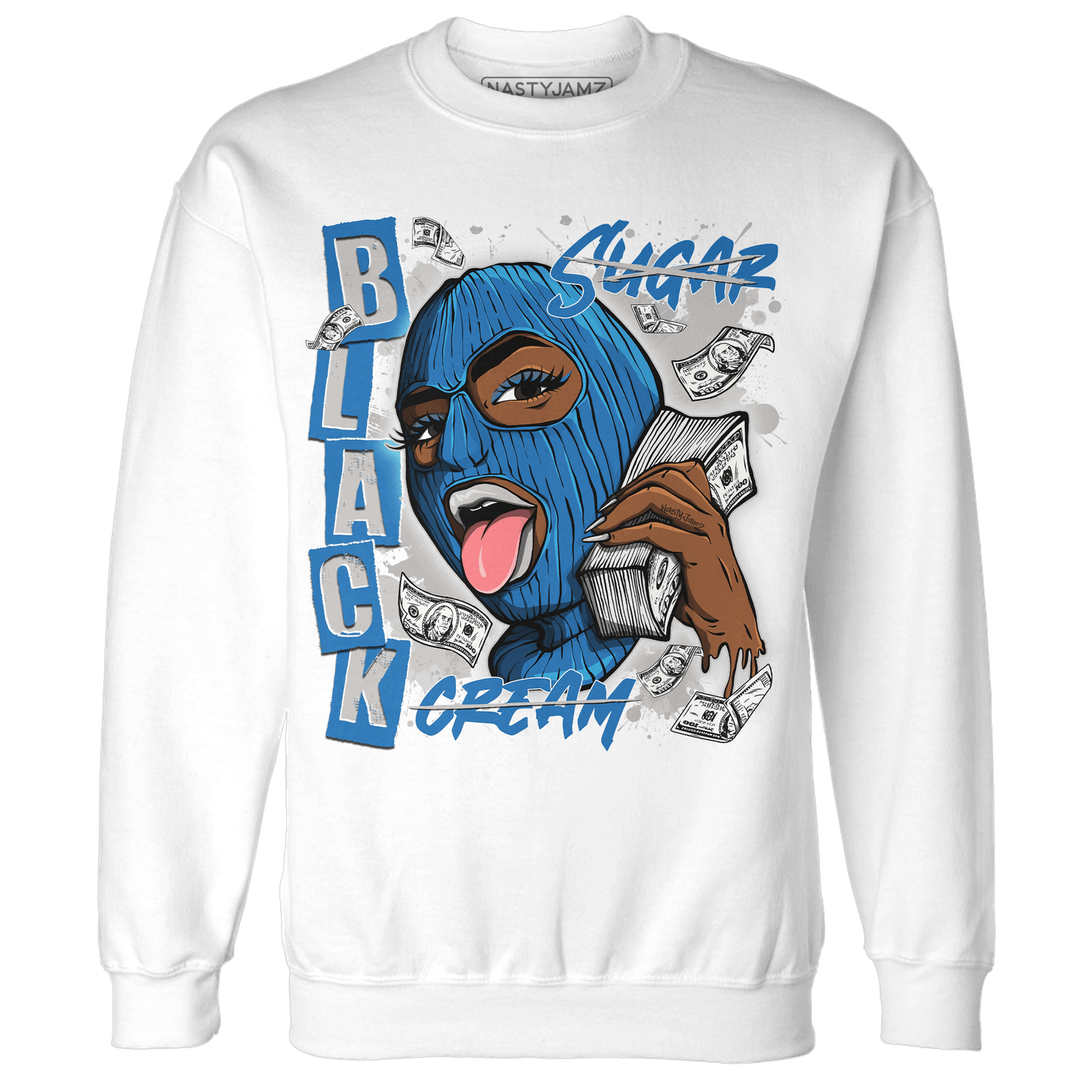 Industrial Blue 4s Sweatshirt Match No Sugar No Cream - NastyJamz
