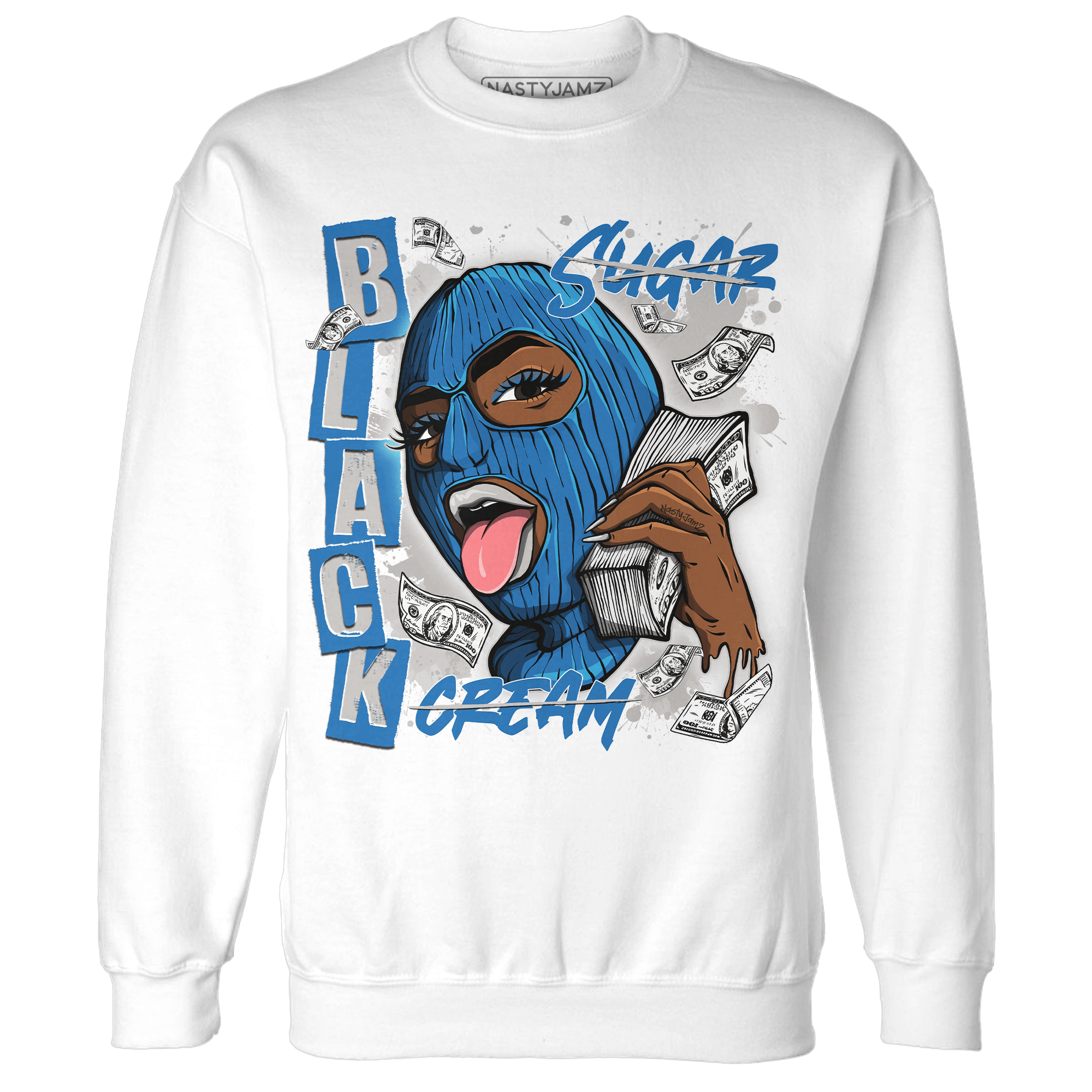 Industrial Blue 4s Sweatshirt Match No Sugar No Cream - NastyJamz