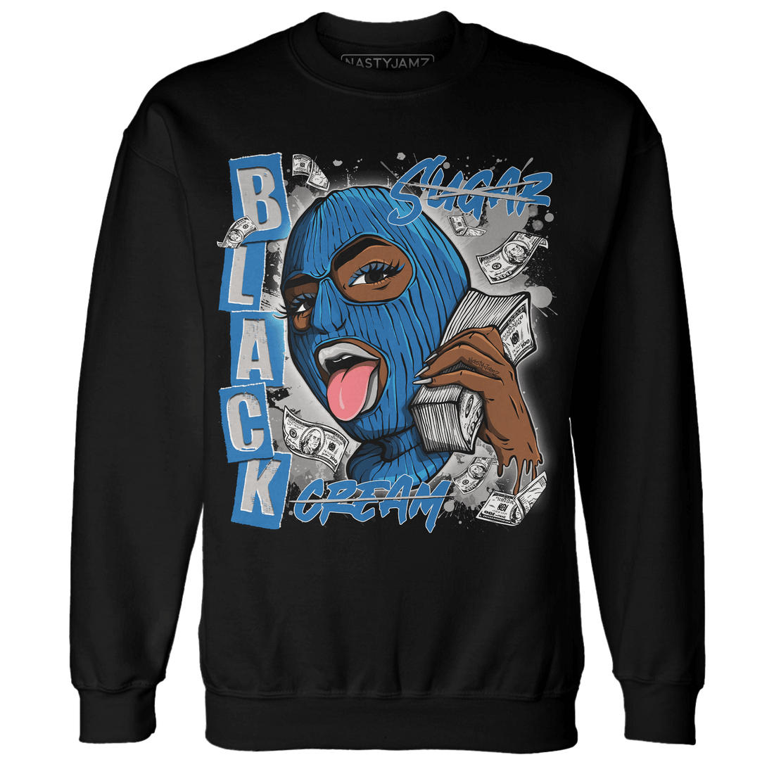 Industrial Blue 4s Sweatshirt Match No Sugar No Cream - NastyJamz