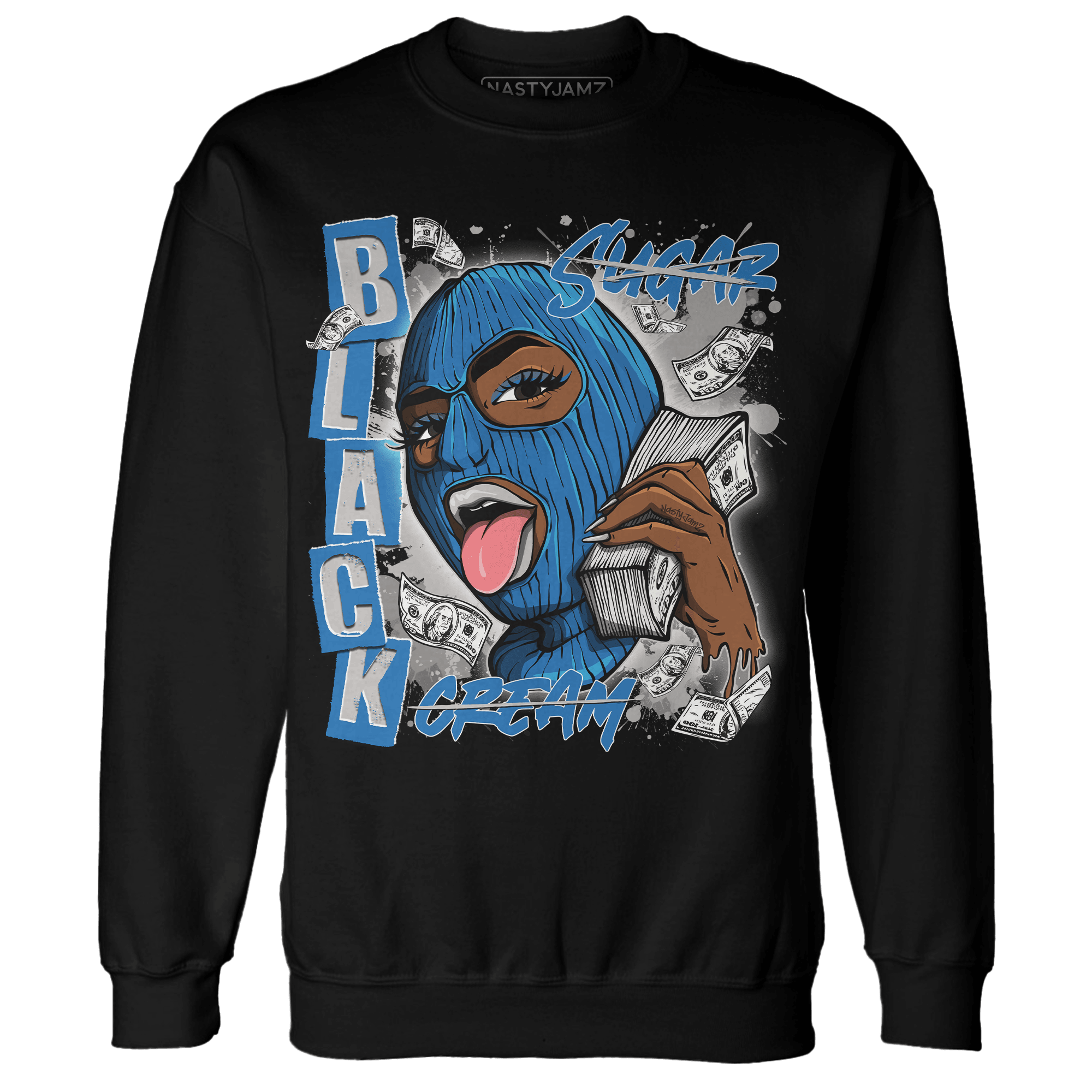 Industrial Blue 4s Sweatshirt Match No Sugar No Cream - NastyJamz