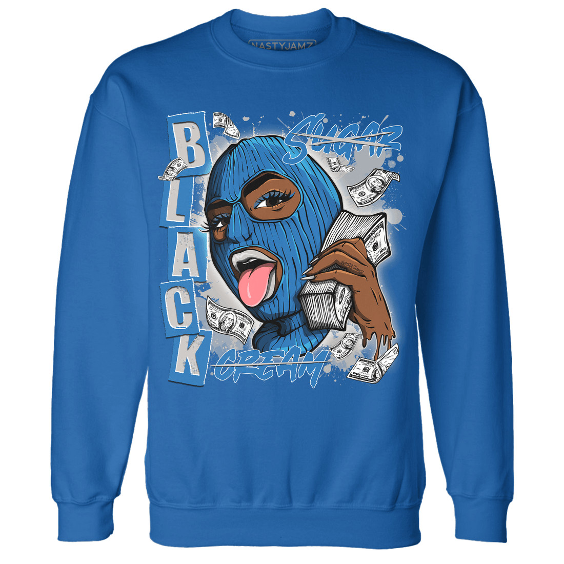Industrial Blue 4s Sweatshirt Match No Sugar No Cream - NastyJamz