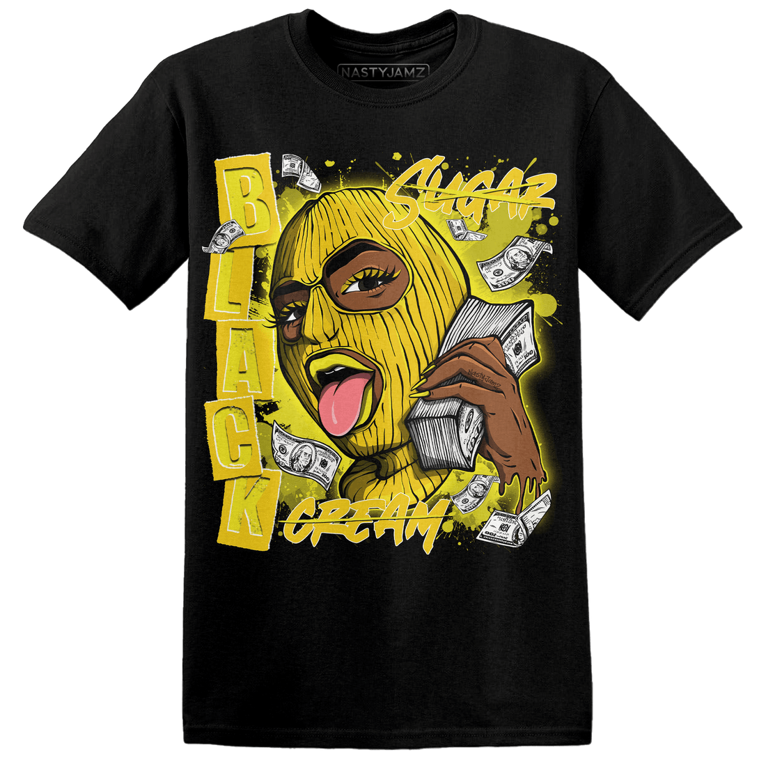 Vivid Sulfur 4s T Shirt Match No Sugar No Cream - NastyJamz