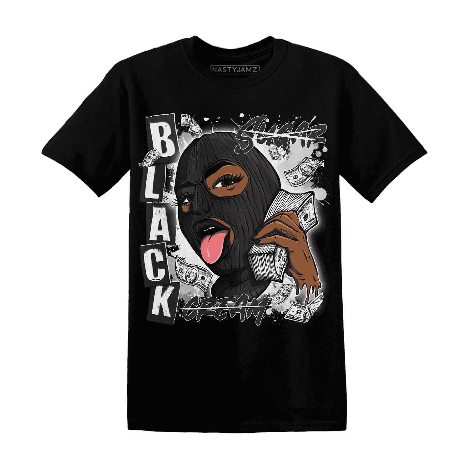 White-Thunder-4s-T-Shirt-Match-No-Sugar-No-Cream