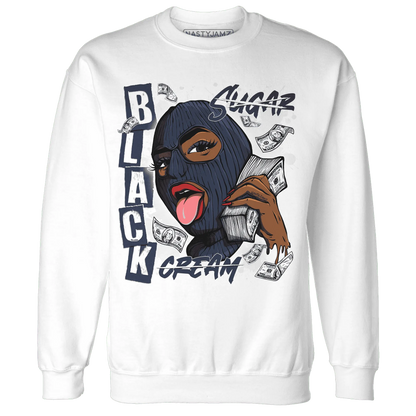 White-Navy-6s-Sweatshirt-Match-No-Sugar-No-Cream