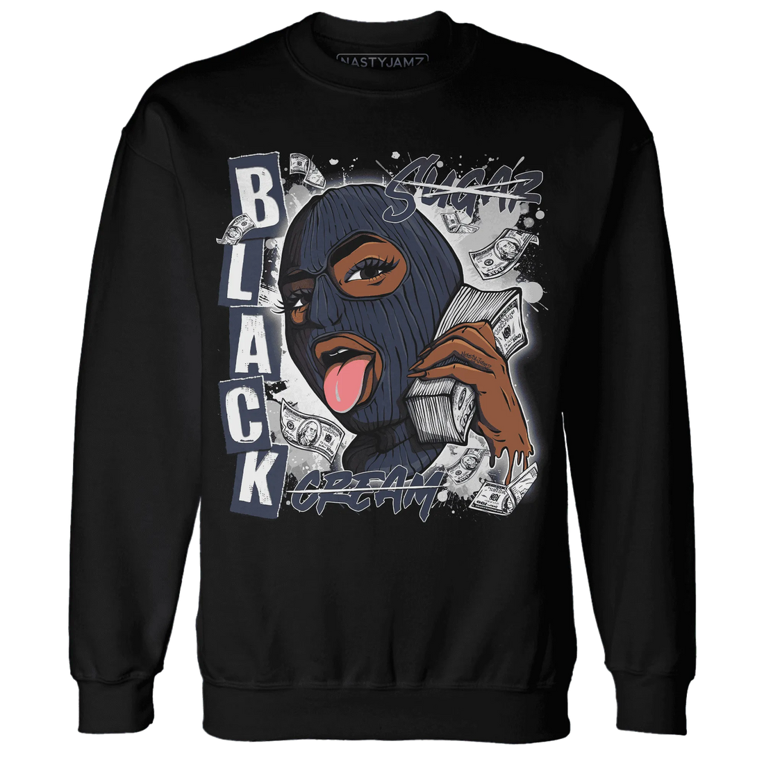 White-Navy-6s-Sweatshirt-Match-No-Sugar-No-Cream
