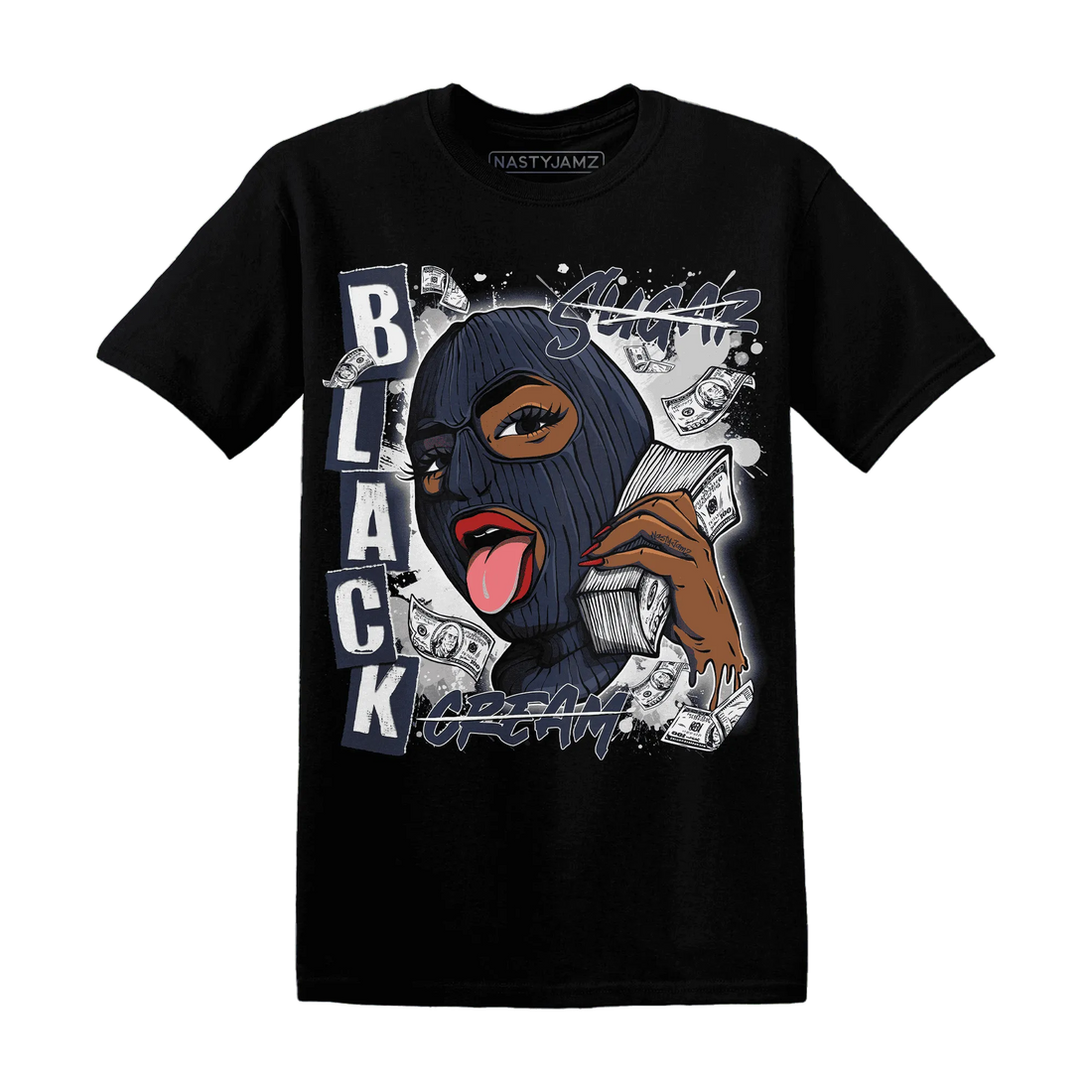 White-Navy-6s-T-Shirt-Match-No-Sugar-No-Cream