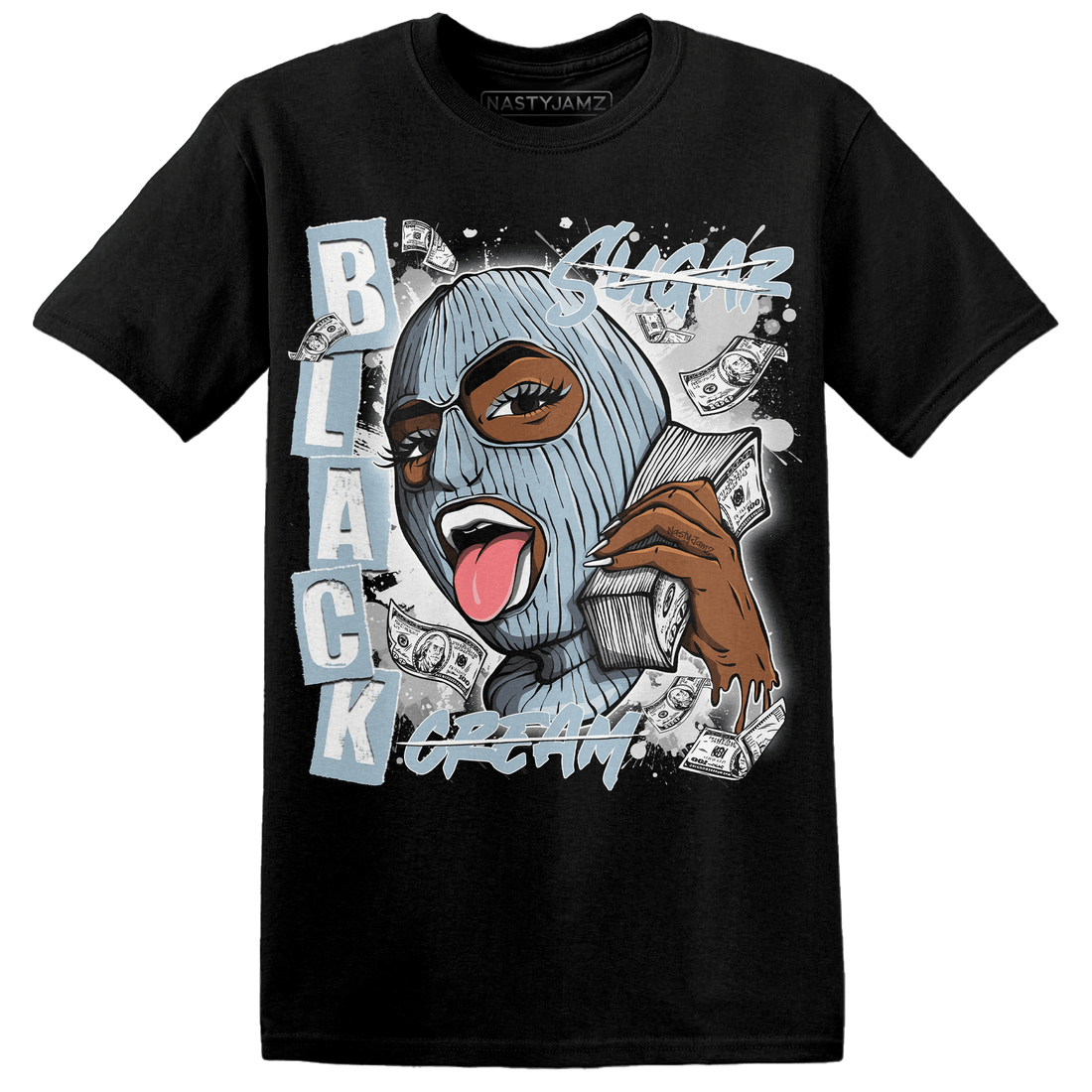 Blue Grey 13s T Shirt Match No Sugar No Cream - NastyJamz