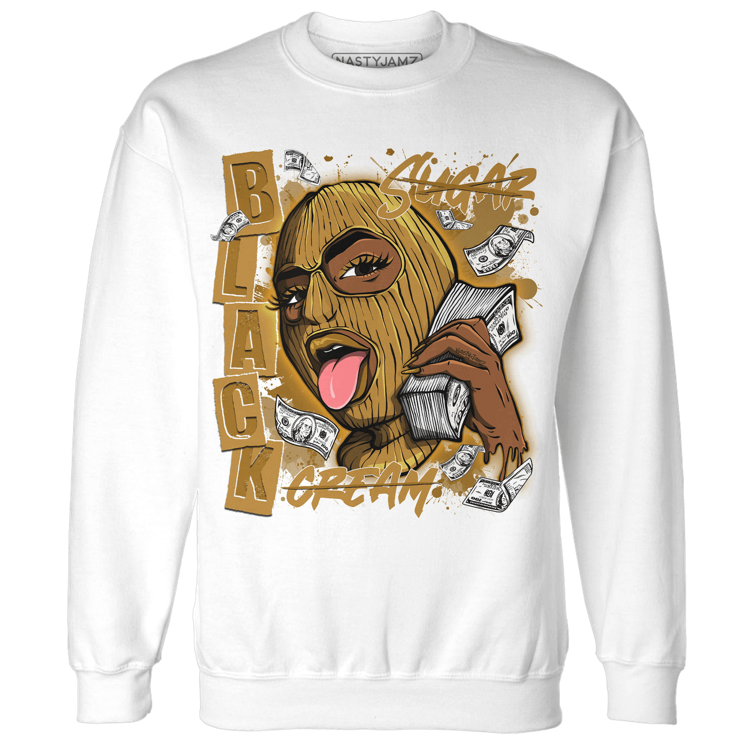 Wheat 13s Sweatshirt Match No Sugar No Cream - NastyJamz