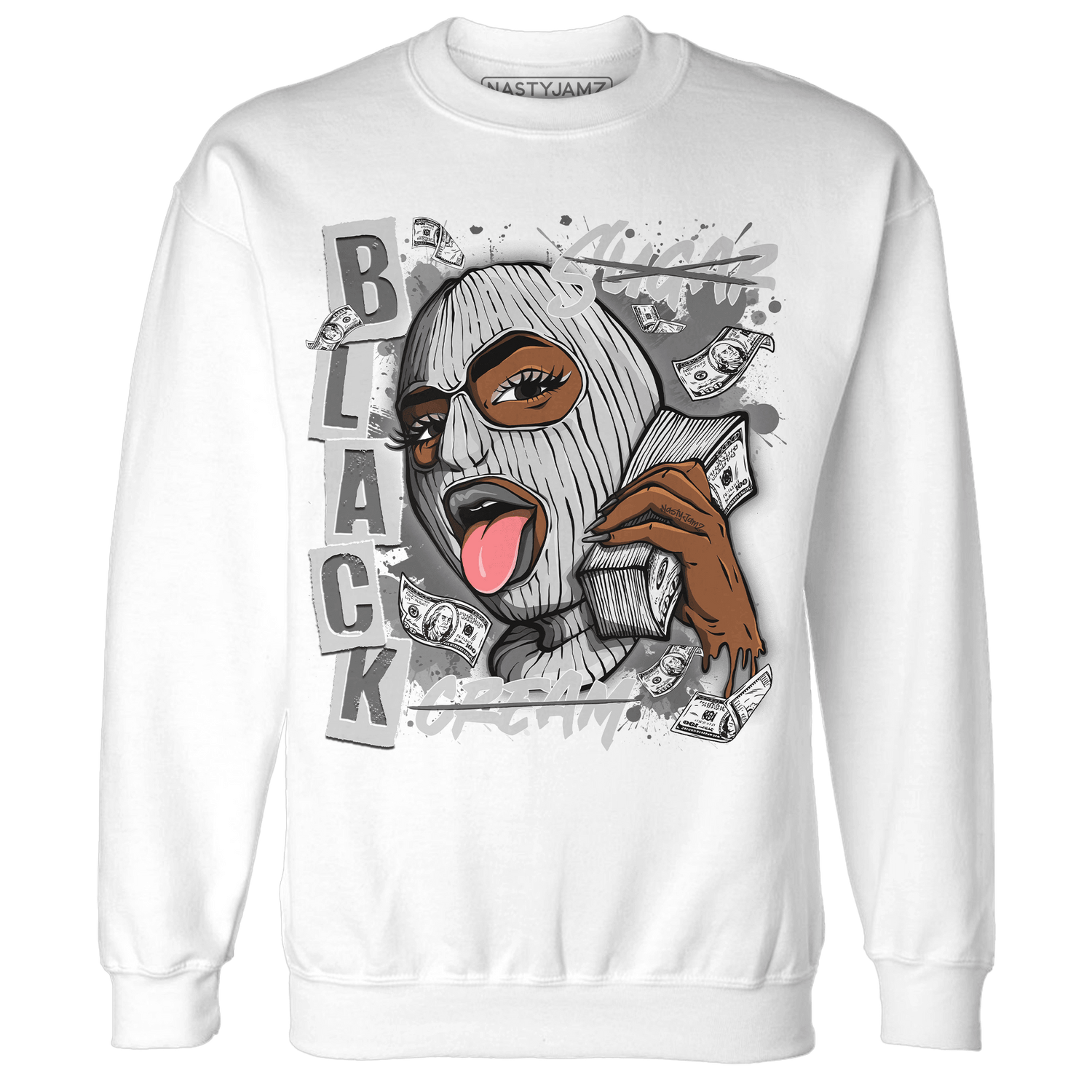 Retro High OG Black White 1s Sweatshirt Match No Sugar No Cream - NastyJamz